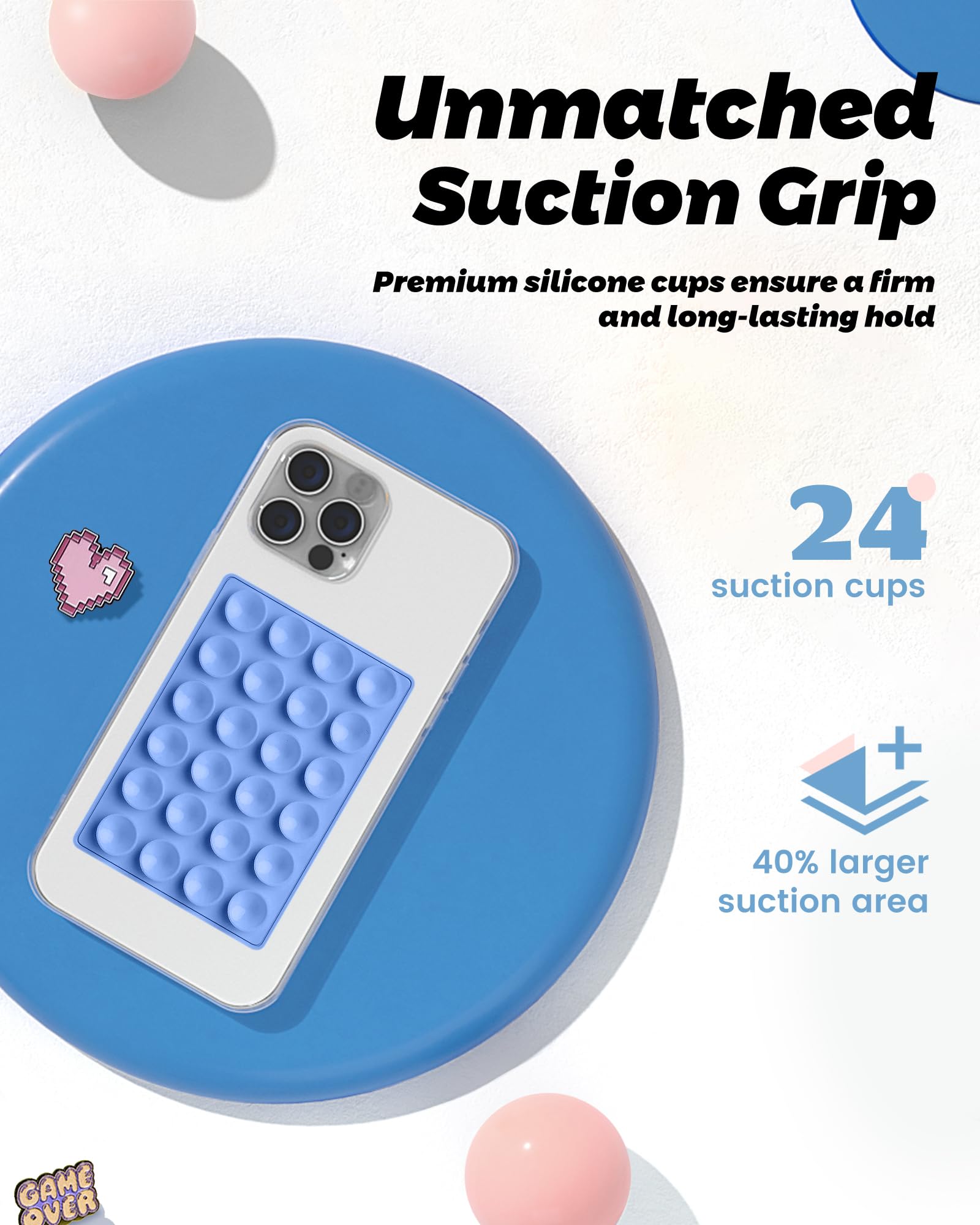 Amband Airplane Travel Essential Accessories Phone Holder For Women Men, Magnetic Suction Cup Phone Mount For Flying Plane Seat