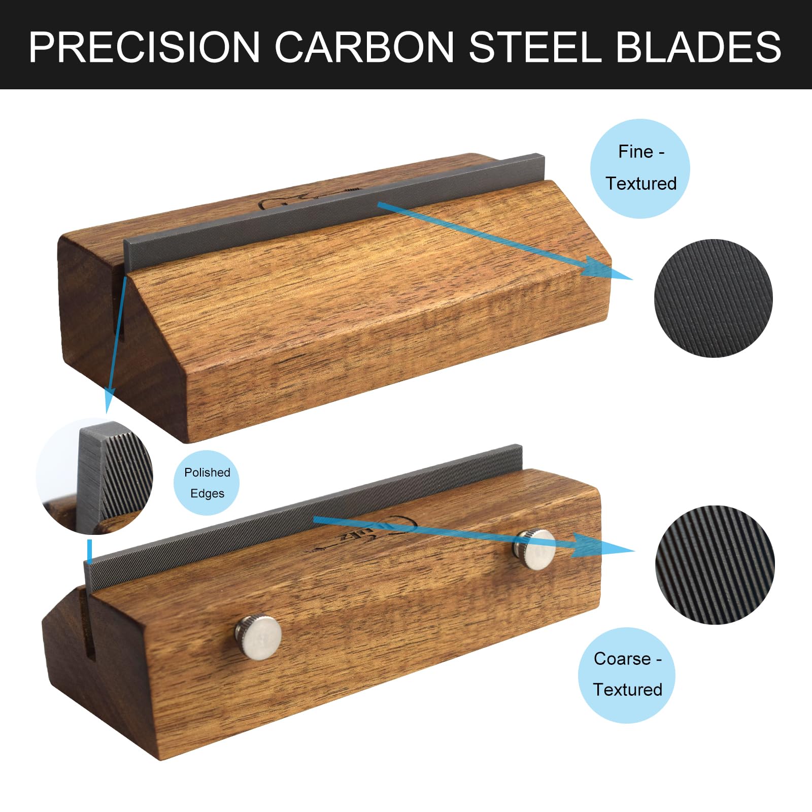 Fret End Beveling & Dressing File   35/90 Degree Tool Free Installation Luthier Tool For Guitar & Bass   Duel Textured High Carb