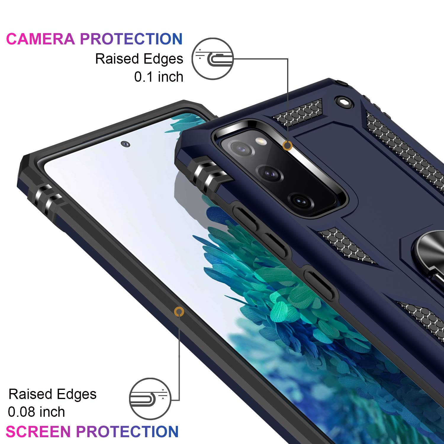Lumarke For Galaxy S20 Fe Case With Screen Protector,Pass 16Ft. Drop Tested Military Grade Protective Phone Cover With Magnetic