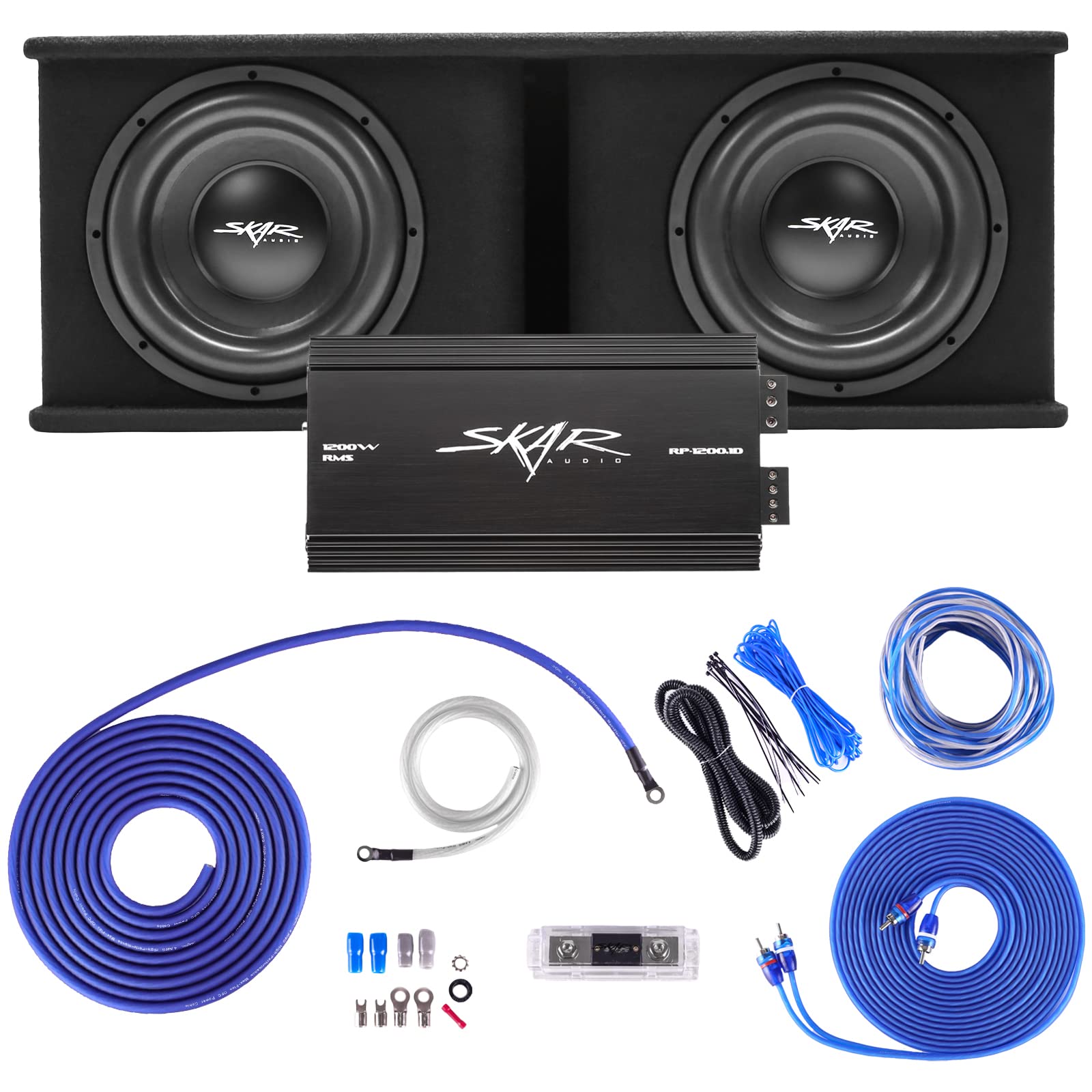Skar Audio Dual 12' Complete 2,400 Watt Sdr Series Subwoofer Bass Package   Includes Loaded Enclosure With Amplifier