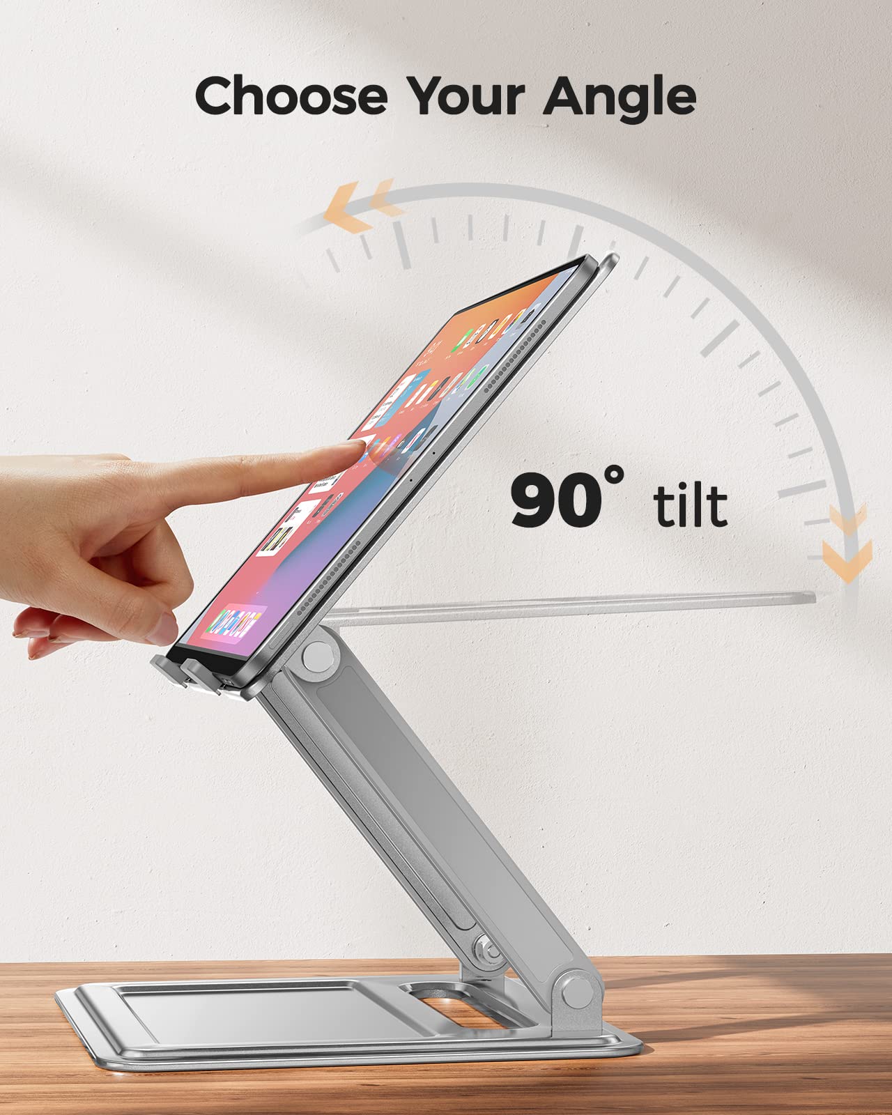 Loryergo Adjustable Laptop Stand, Portable Riser For 17.3Inch Laptops, Adjustment For Desk, Holds Up To 17.6Lbs Notebook   Slive