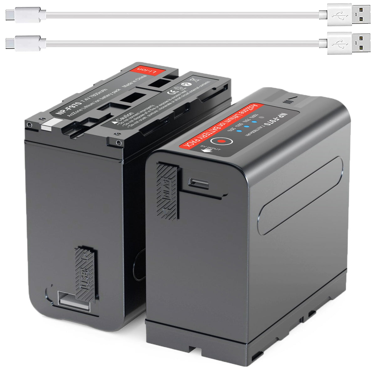2-Pack Np-F970 Battery Compatible With Sony Np-F970 Np-F550 Np-F750 Np-F950 Np-F570 Np-F960 Np-F930 Np-F975 Np-F980 Dcr-Vx2100 D