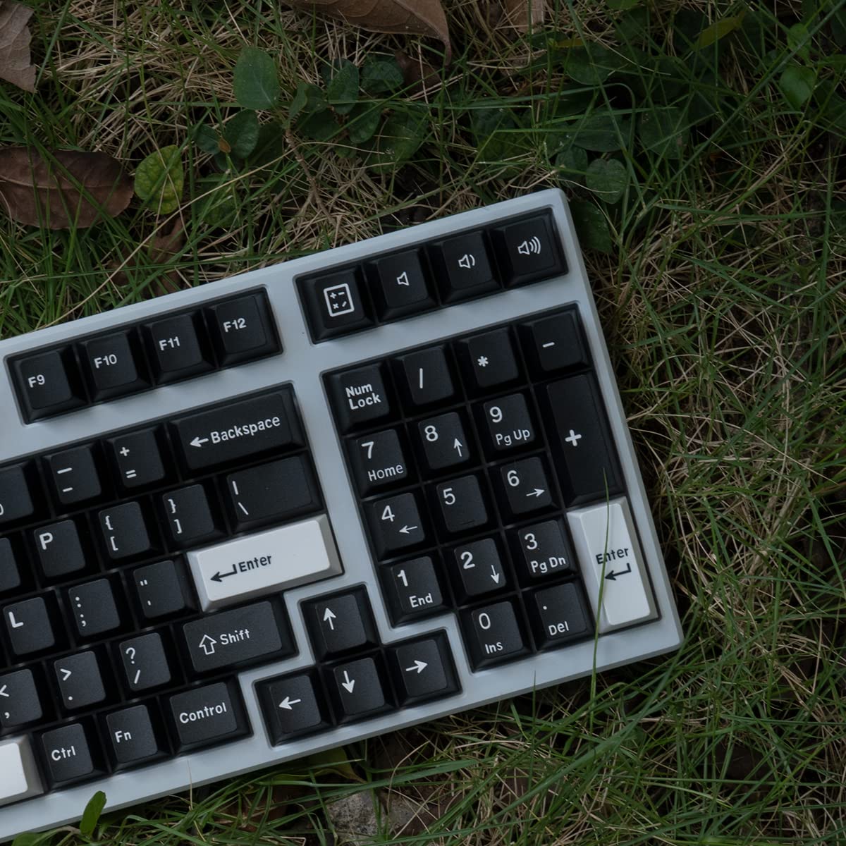 Black White Wob Keycaps Set 173 Keys Cherry Profile Doubleshot Custom Keycaps Iso Ansi For Cherry Mx Gateron 60% 65% 75% 95% Mec