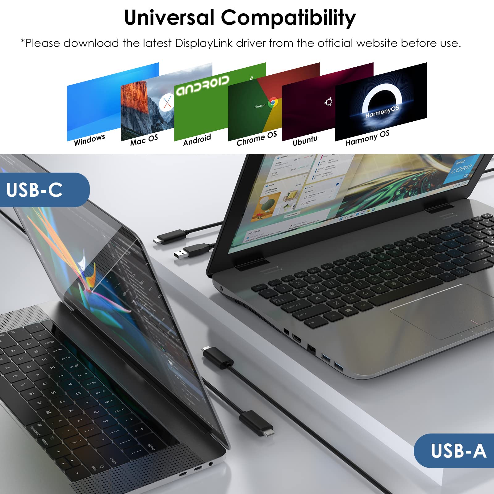 Wavlink 4K Universal Usb C Docking Station Dual Monitors, Displaylink Dock, 100W Pd Charging For Macbook M1/M2, Thunderbolt 4/3,