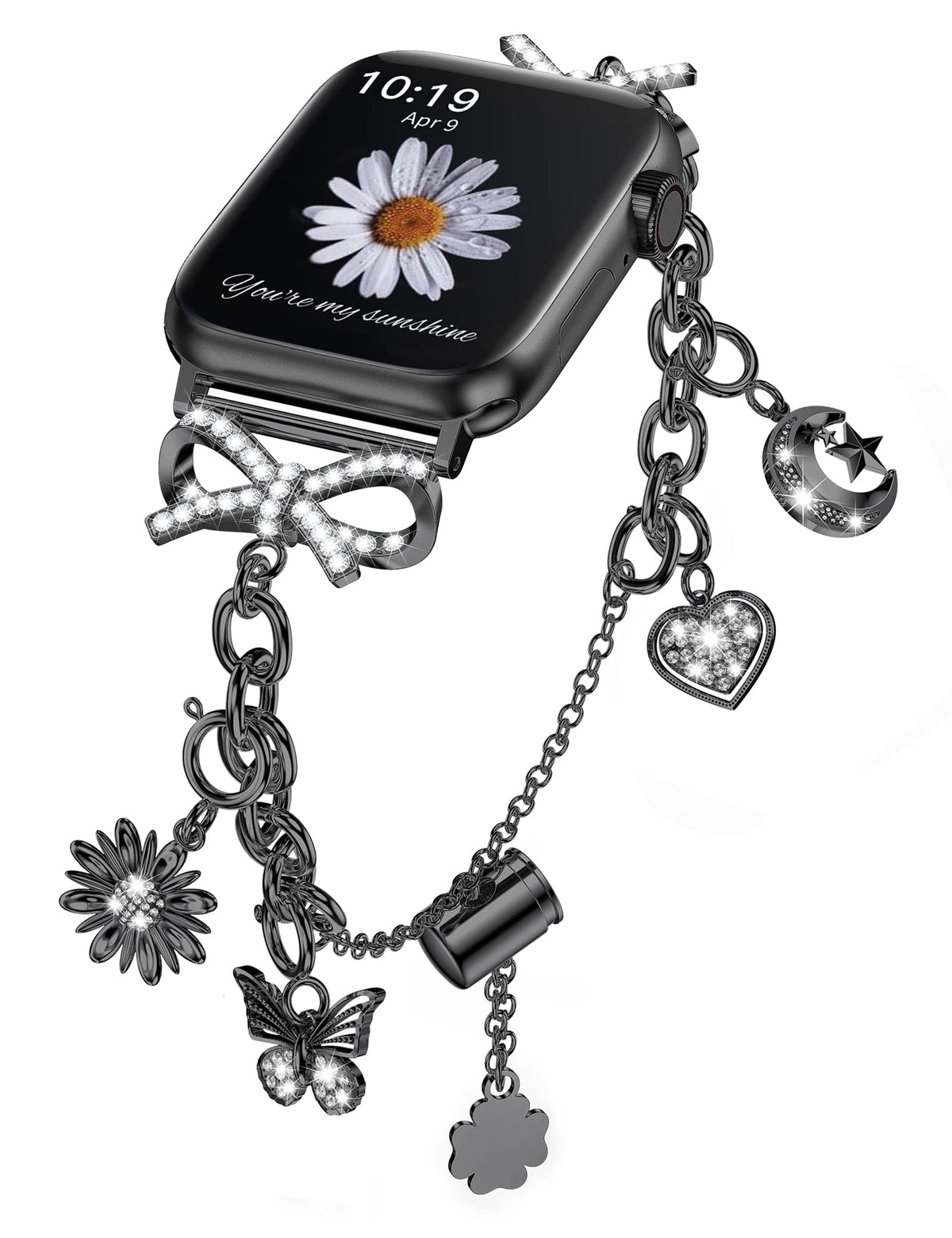 Minyee Bling Bands Compatible With Apple Watch Band 38Mm 40Mm 41Mm, Stainless Steel Diamond Sparkle Jewelry Bracelet Women With 