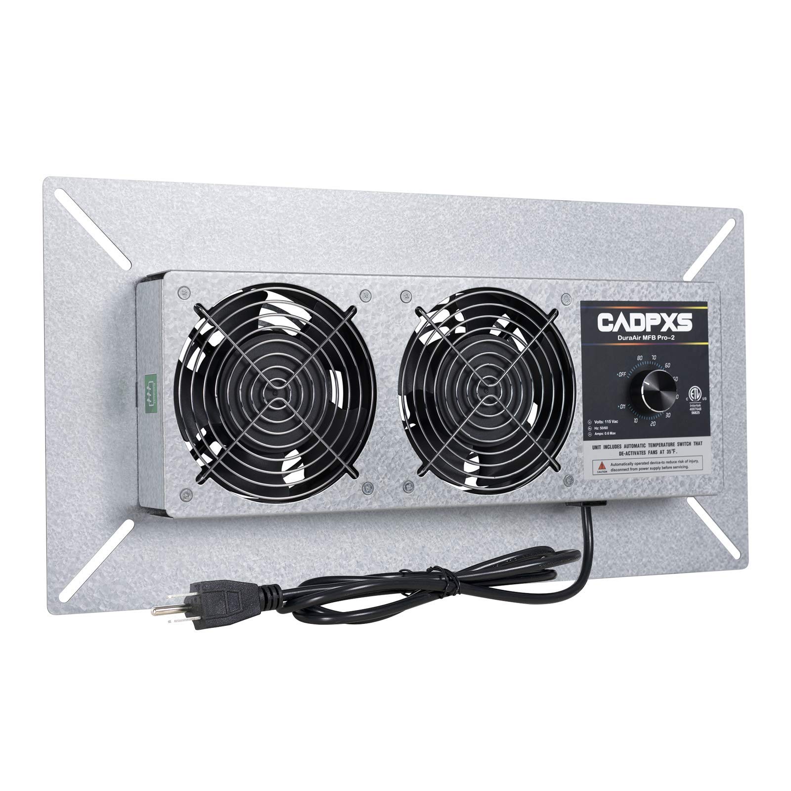 Cadpxs Crawlspace Ventilation Fan, Crawlspace Fan Vent With Humidistat, Dehumidistat & Freeze Protection Thermostat, For Crawl S
