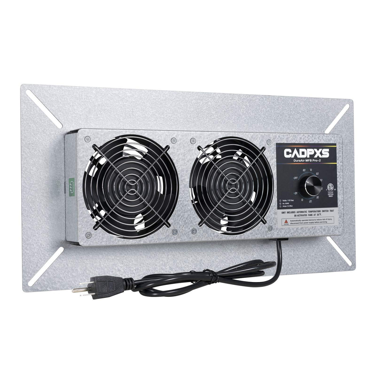 Cadpxs Crawlspace Ventilation Fan, Crawlspace Fan Vent With Humidistat, Dehumidistat & Freeze Protection Thermostat, For Crawl S