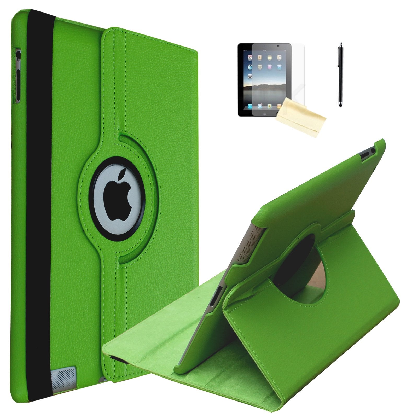 Jytrend Case For Ipad Mini 1 2 3, Rotating Stand Smart Case Cover Magnetic Auto Wake Up/Sleep For A1432 A1454 A1455 A1489 A1490 A1491 A1599 A1600 A1601 (Green)