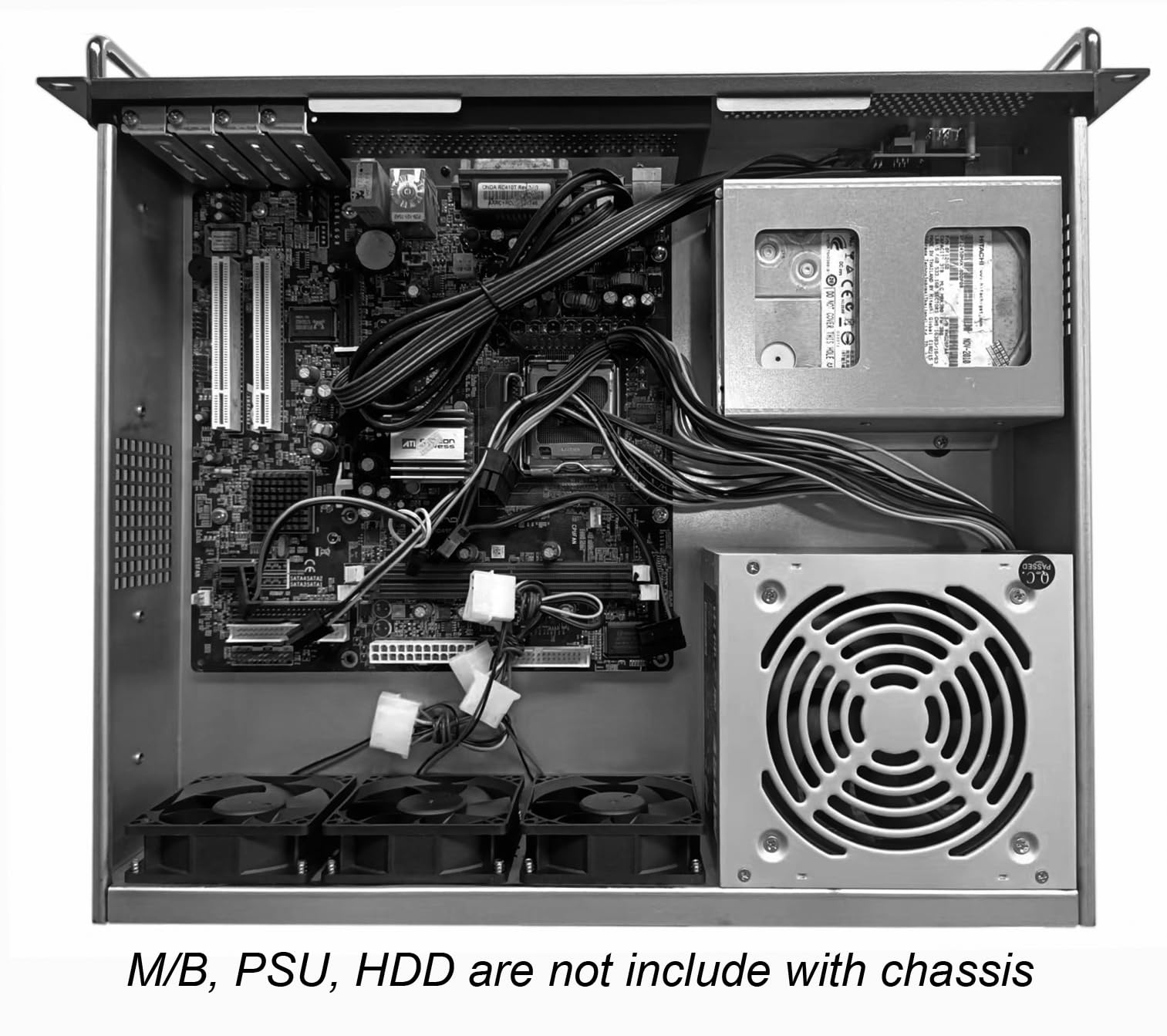 Rackchoice 2U Server Chassis Short Depth 14.17'' Front I/O With 2 X 3.5 (Int.) Matx M/B,Support Atx Psu With Either Top Or Side