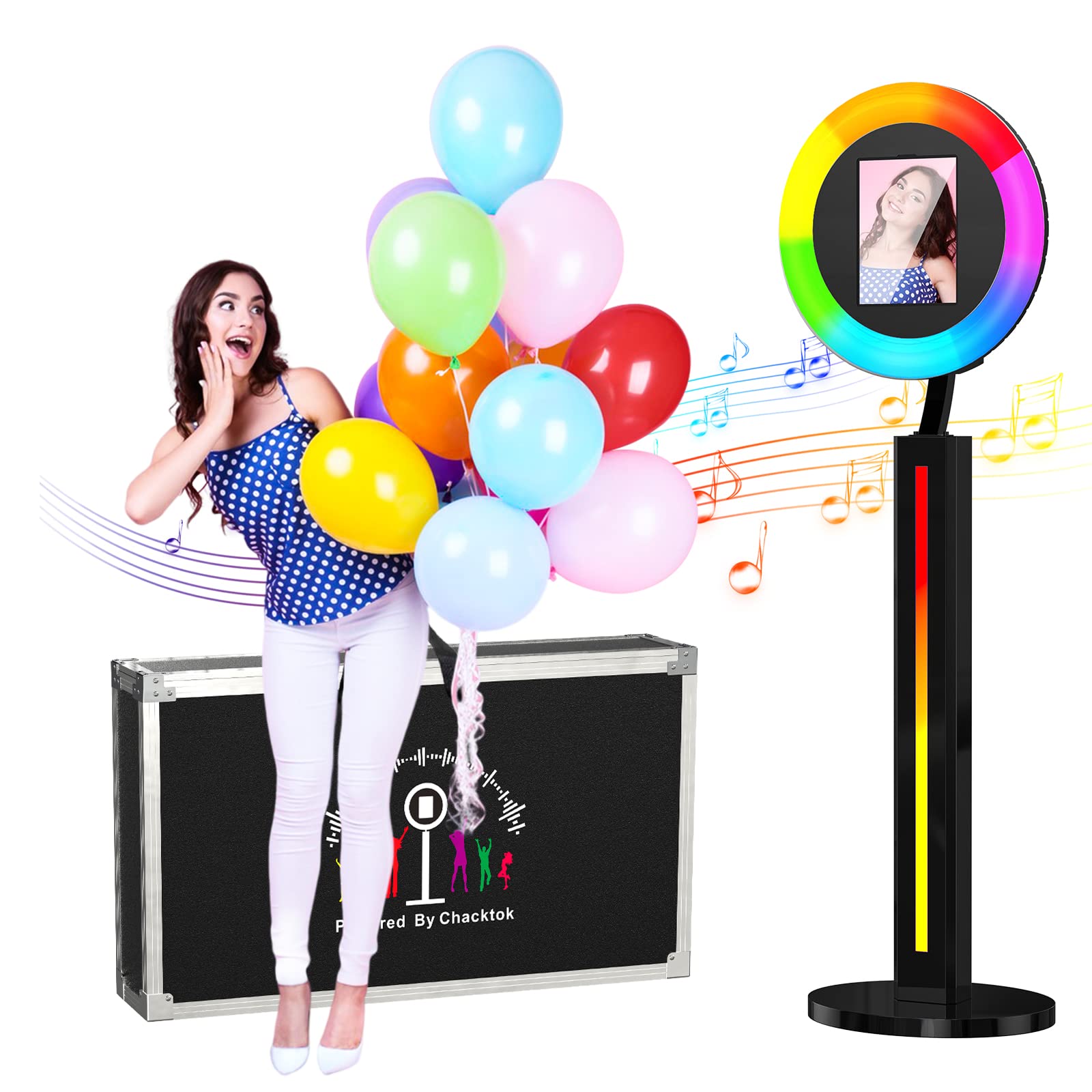 Harzhi Portable Photo Booth Compatible With Ipad 12.9In 10.9In 10.2In,For Ipad Photo Booth Shell Stand Stand Software App Contro