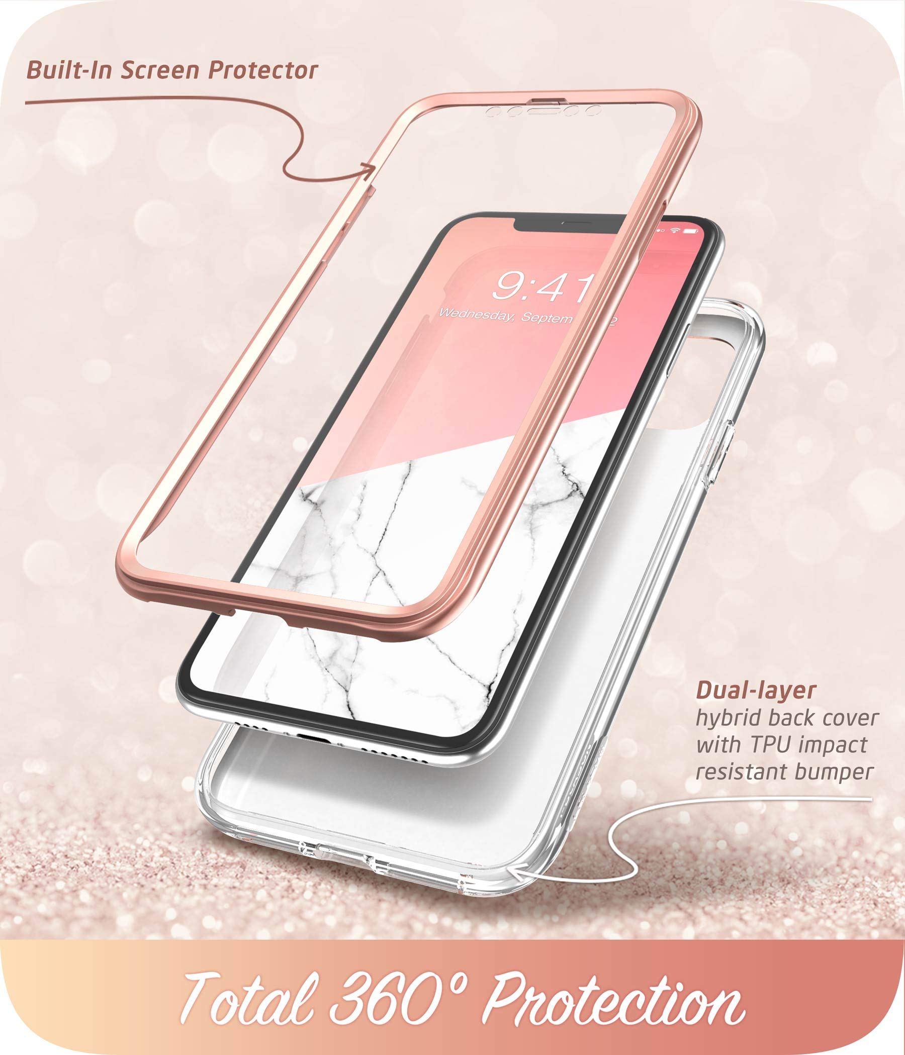I Blason Cosmo Series Case For Iphone 11 (2019 Release), Slim Full Body Stylish Protective Case With Built In Screen Protector,