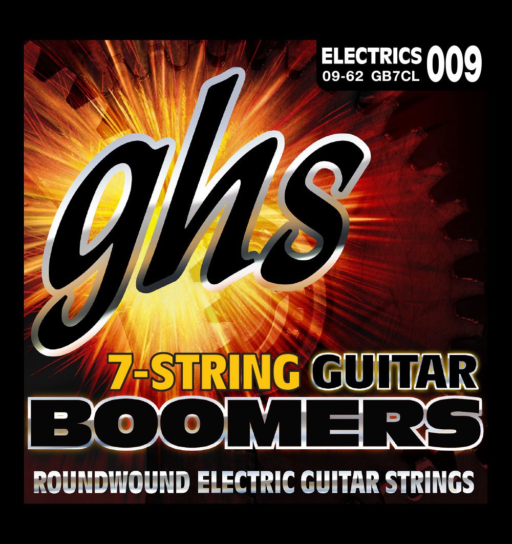 Ghs Boomer 7 String Custom Light Electric Guitar Set (9 62)   Model Gb7Cl