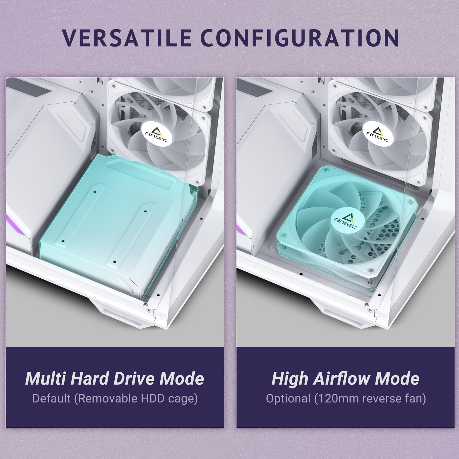 Antec C3 Argb White, 3 X 120Mm & 1 X 120Mm Argb Pwm Fans Included, Up To 8 Fans Simultaneously, Type C,Seamless Tempered Glass F