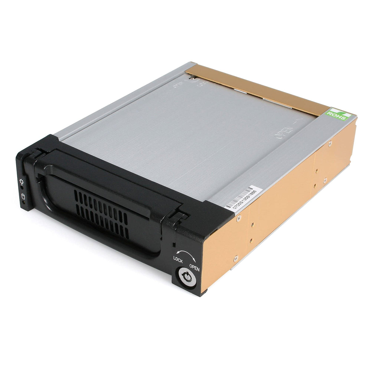 StarTech.com 5.25 in Rugged SATA Hard Drive Mobile Rack Drawer   Aluminum Removable Hard Drive Bay (DRW150SATBK),Black