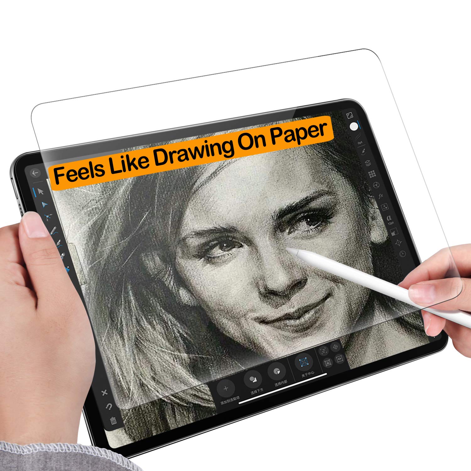 Tukellen Paper Screen Protector For Ipad Pro 12.9 Inch(2022&2021&2020&2018) Drawing Writing Feels Like On Paper,Anti Glare Matte