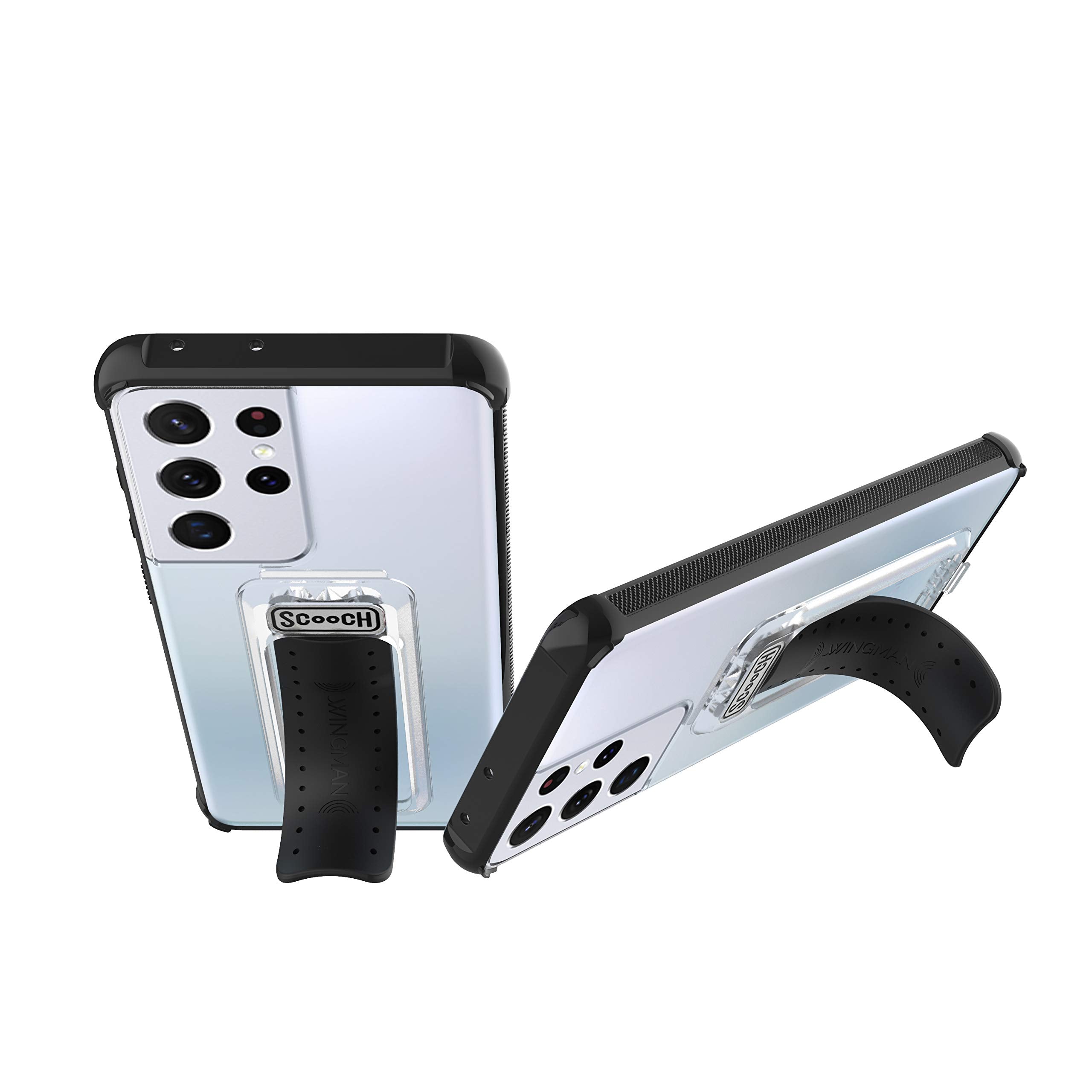 Scooch Wingman Case With Pop Out Car Mount, Grip, And Kickstand For Samsung Galaxy S21 Ultra Case [10 Ft Drop Protection] Bundle