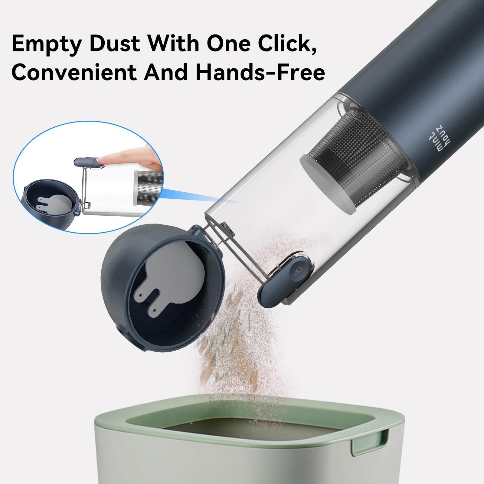 Car Vacuum Portable Cordless 17000Pa   120W Handheld Vacuum Rechargeable With Blower, Ultra Lightweight Mini Vacuum Cleaner With