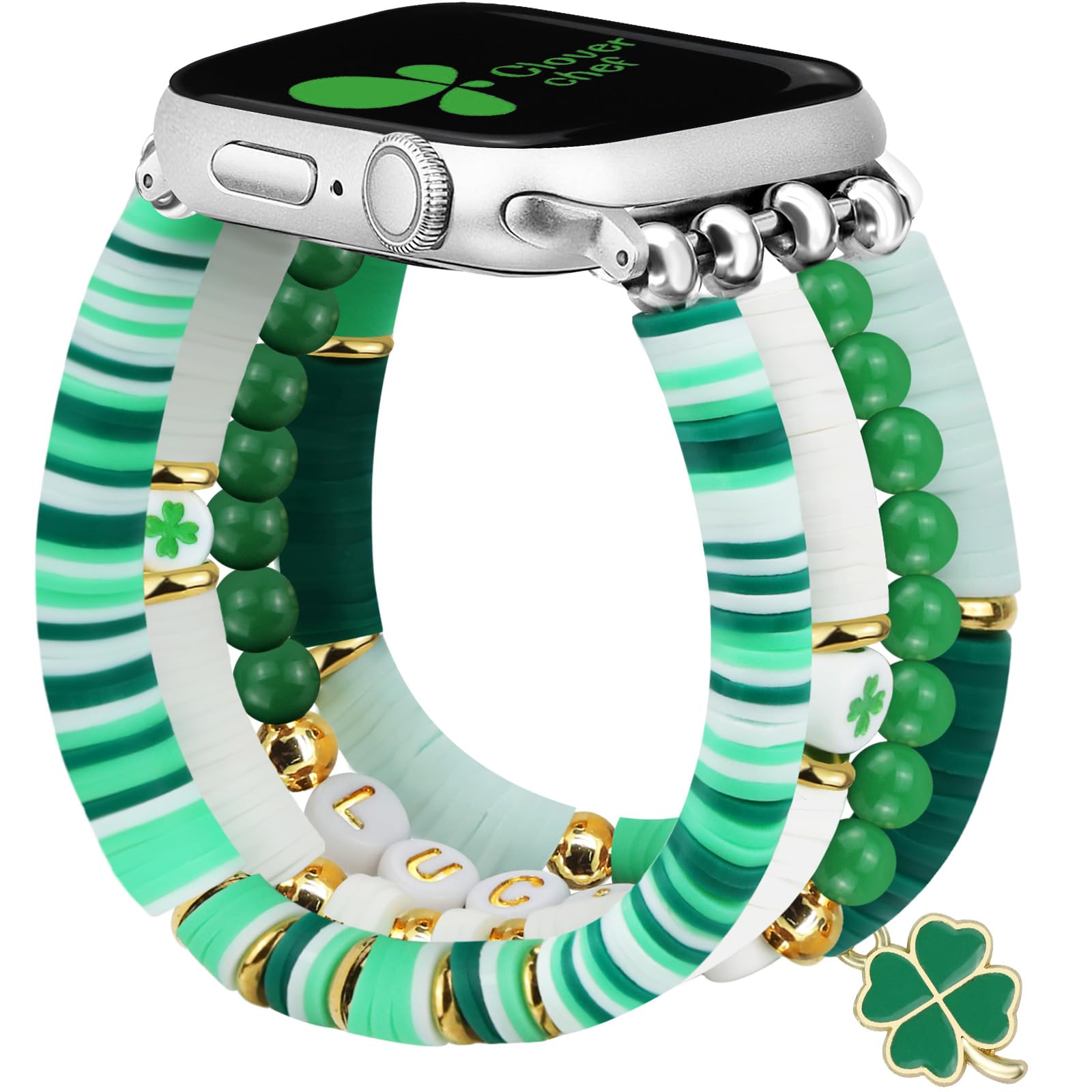 Jr.Dm Beaded Bracelet Compatible With Apple Watch 38Mm 40Mm 41Mm 42Mm For Women, Stretchy Handmade Watch Strap Replacement With