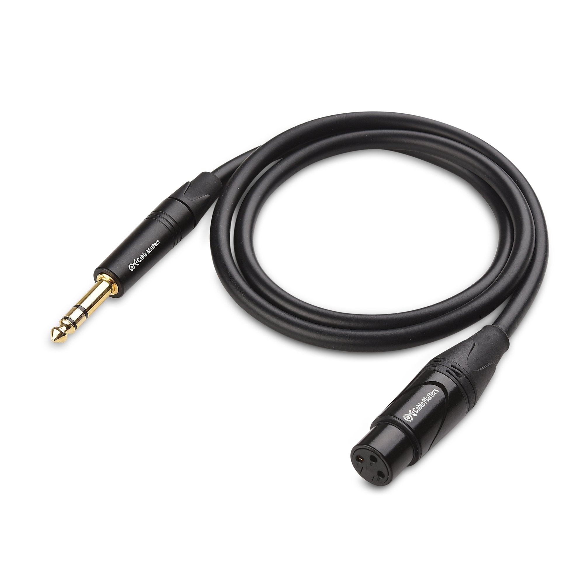 Cable Matters 6.35Mm (1/4 Inch) Trs To Xlr Cable 3 Ft Male To Female (Xlr To Trs Cable, Xlr To 1/4 Cable, 1/4 To Xlr Cable)
