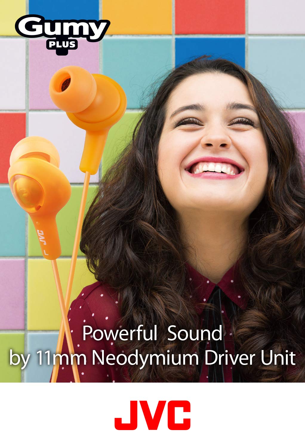 JVC HAFX5A Gumy Plus Inner Ear Headphones (Blue)