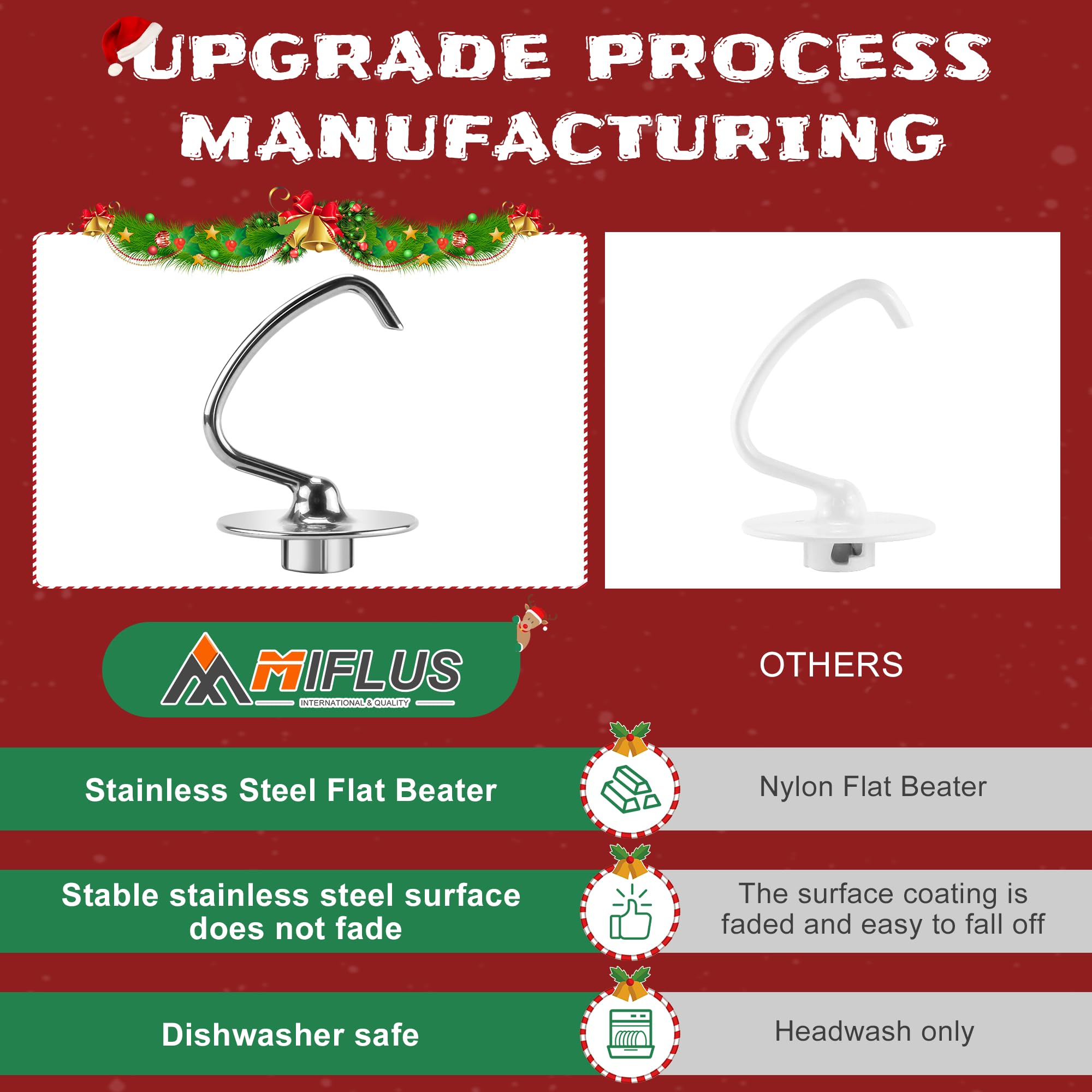 ?????????????????? ?????????? ?????????? Bread Dough Hook 4.5/5.0 Qt Kitchen Mixer Attachment,Bread Dough Hook K45Dh Replacement