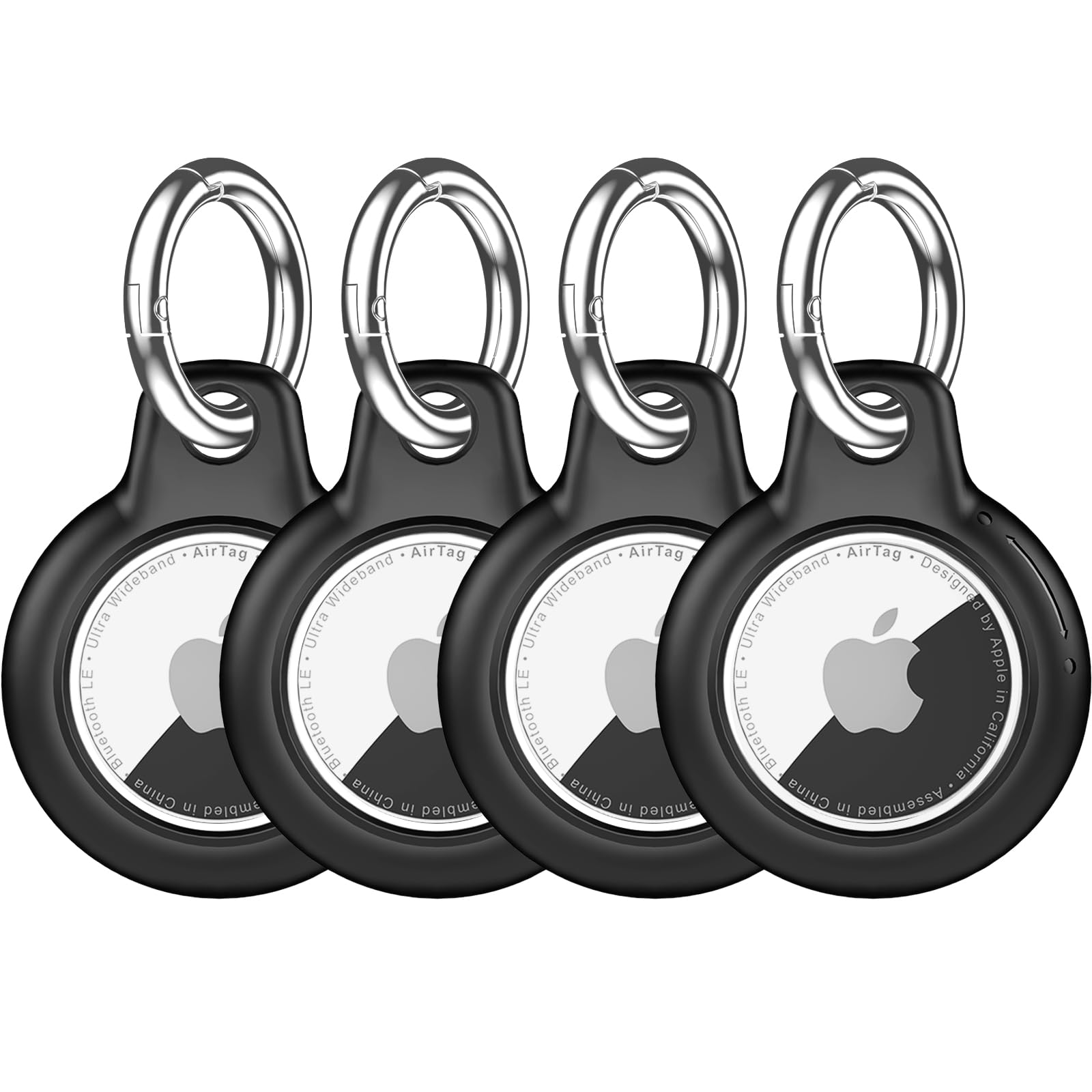 Waterproof Airtag Holder,4 Pack Airtag Case With Full Wrap Design,Airtags Keychain For Apple Airtag,Anti Lost Protective Case Ai