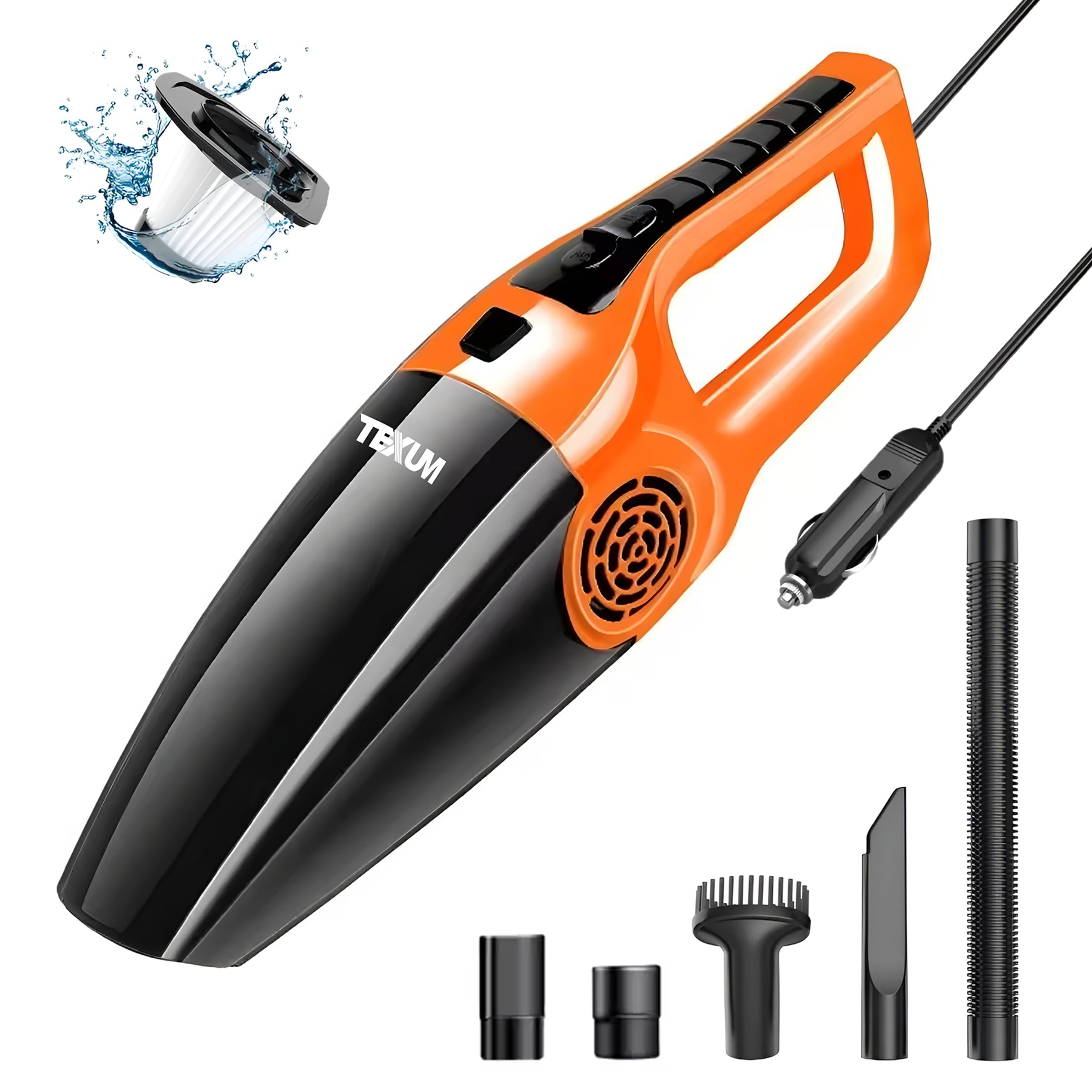 Texum Tvca80 Vacuum Cleaner, Portable High Power Brush Motor Vacuum Cleaner. Powerful Suction  For Car, Pet Hair And Home Clea