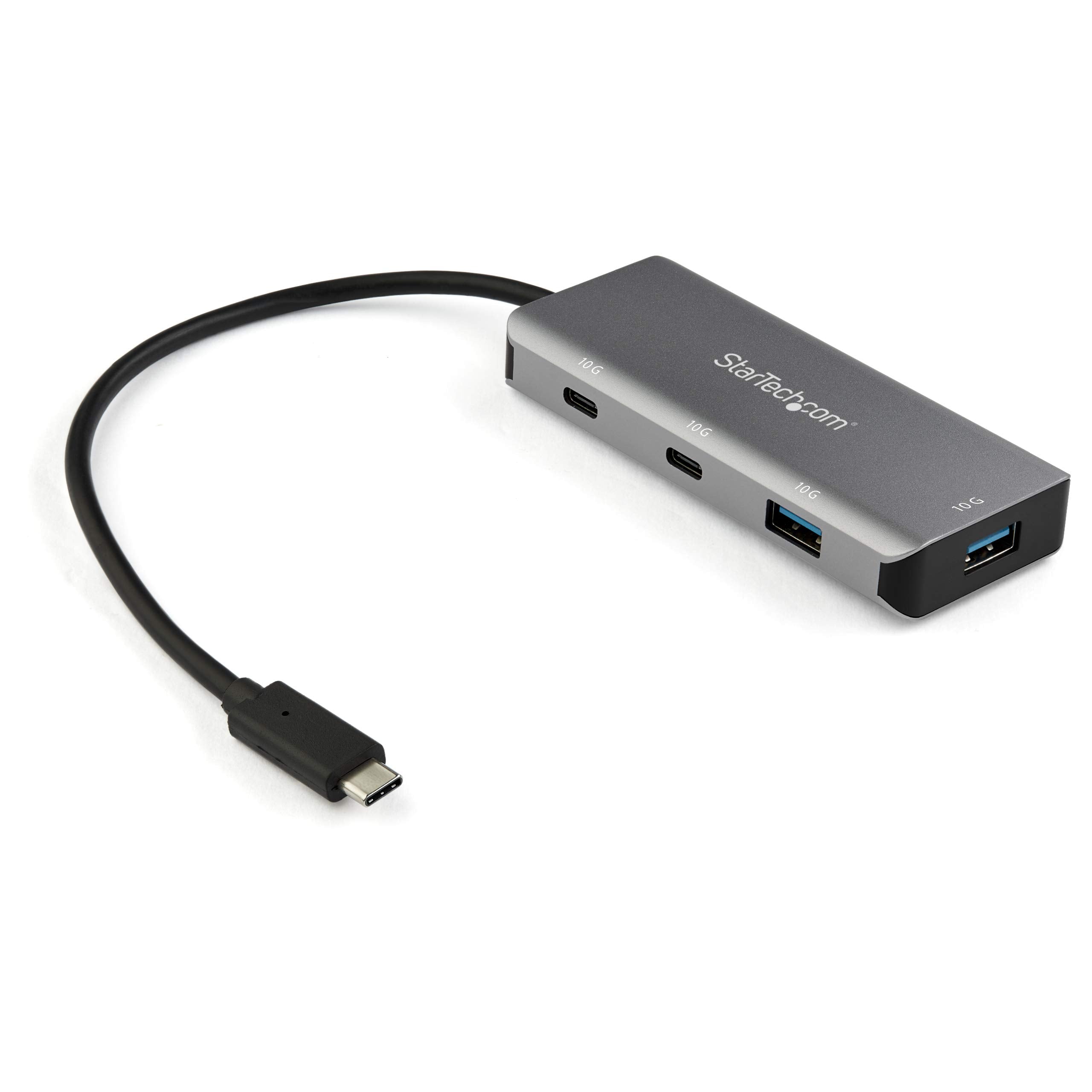 Startech.Com 4 Port Usb C Hub W/ 2X Usb A & 2X Usb C   Superspeed 10Gbps Usb Type C 3.1/3.2 Gen 2 Hub   Usb Bus Powered   Portab
