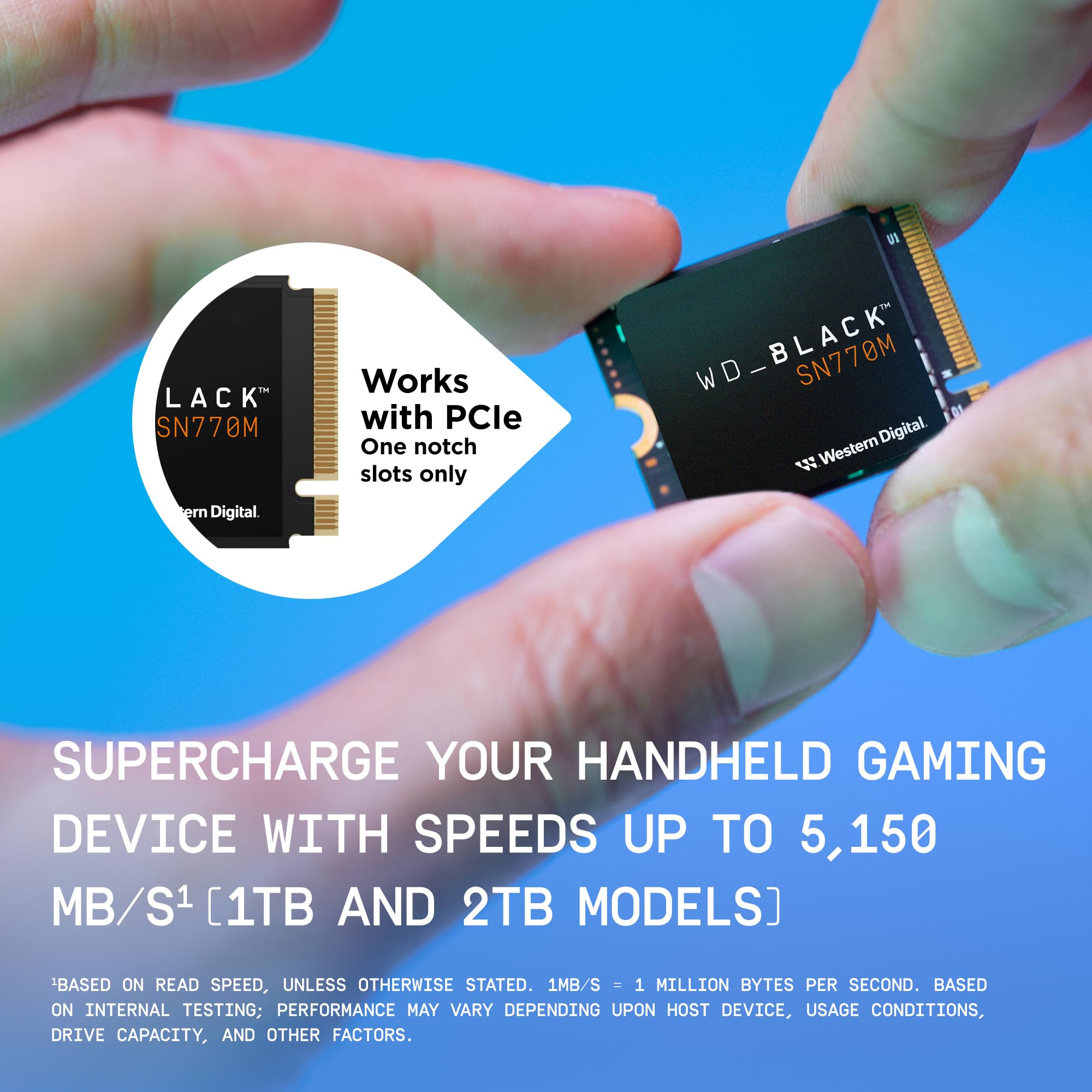 Wd_Black 1Tb Sn770M M.2 2230 Nvme Ssd For Handheld Gaming Devices, Speeds Up To 5,150Mb/S, Tlc 3D Nand, Great For Steam Deck And
