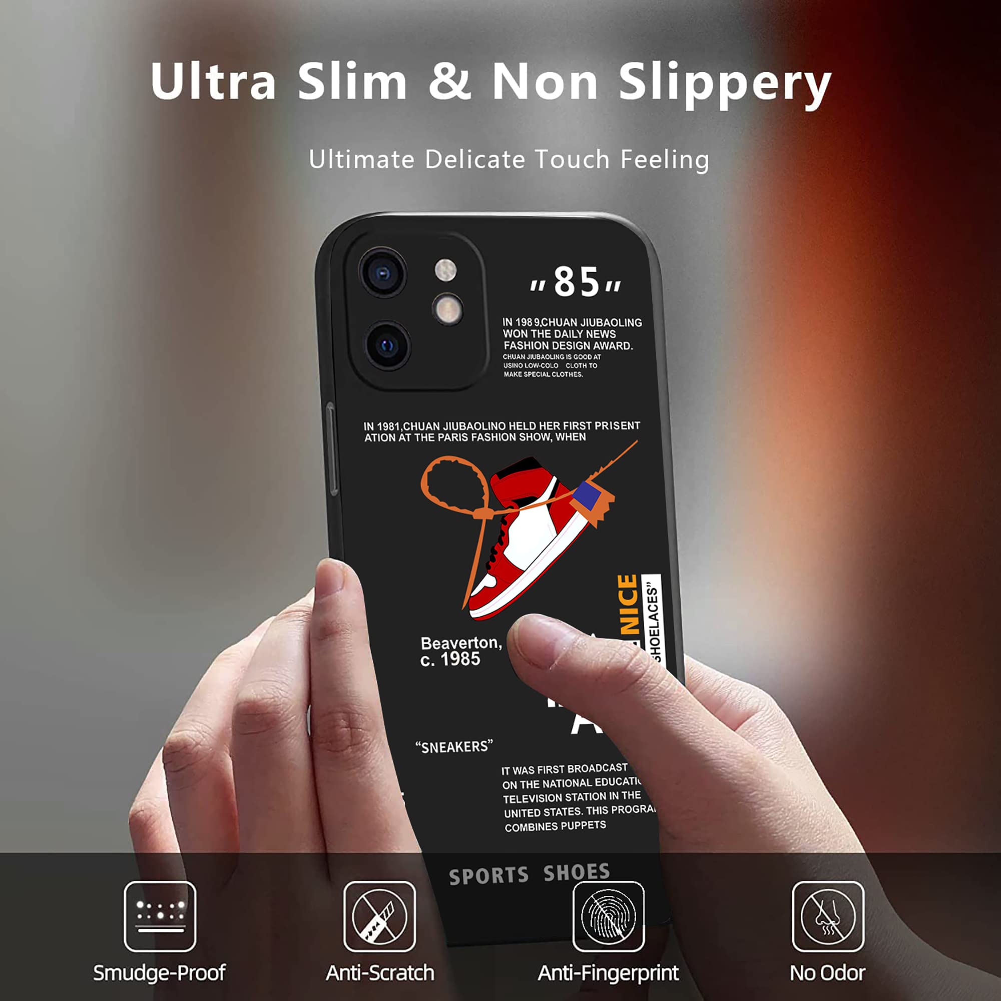 Heuhfuwa Cool Sports Shoes Pattern Phone Case Designed For Iphone 11 Case, Fit On And Off 85 Style Case Soft Silicone Tpu Bumper
