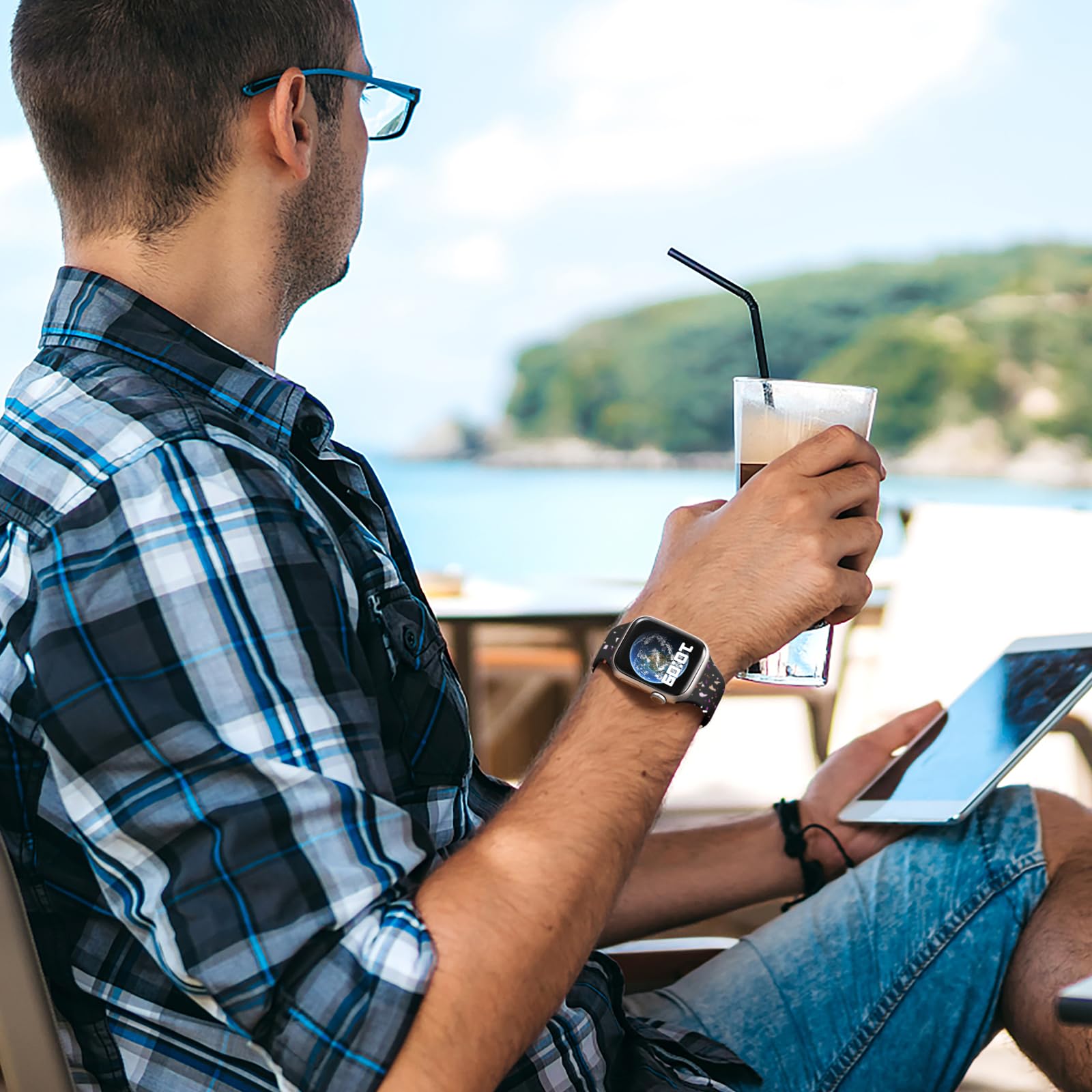 Imivio Sport Band Compatible With Apple Watch Series 9 Band 38Mm 40Mm 41Mm 42Mm 44Mm 45Mm 49Mm For Women Men, Soft Silicone Wate