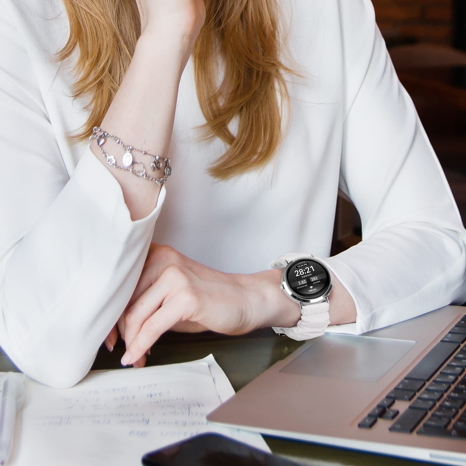 20Mm 22Mm Scrunchies Watch Bands, Elastic Replacement Bands For Samsung Galaxy Watch 4 5 Pro 6 7 Classic Galaxy Active 1 2 40Mm