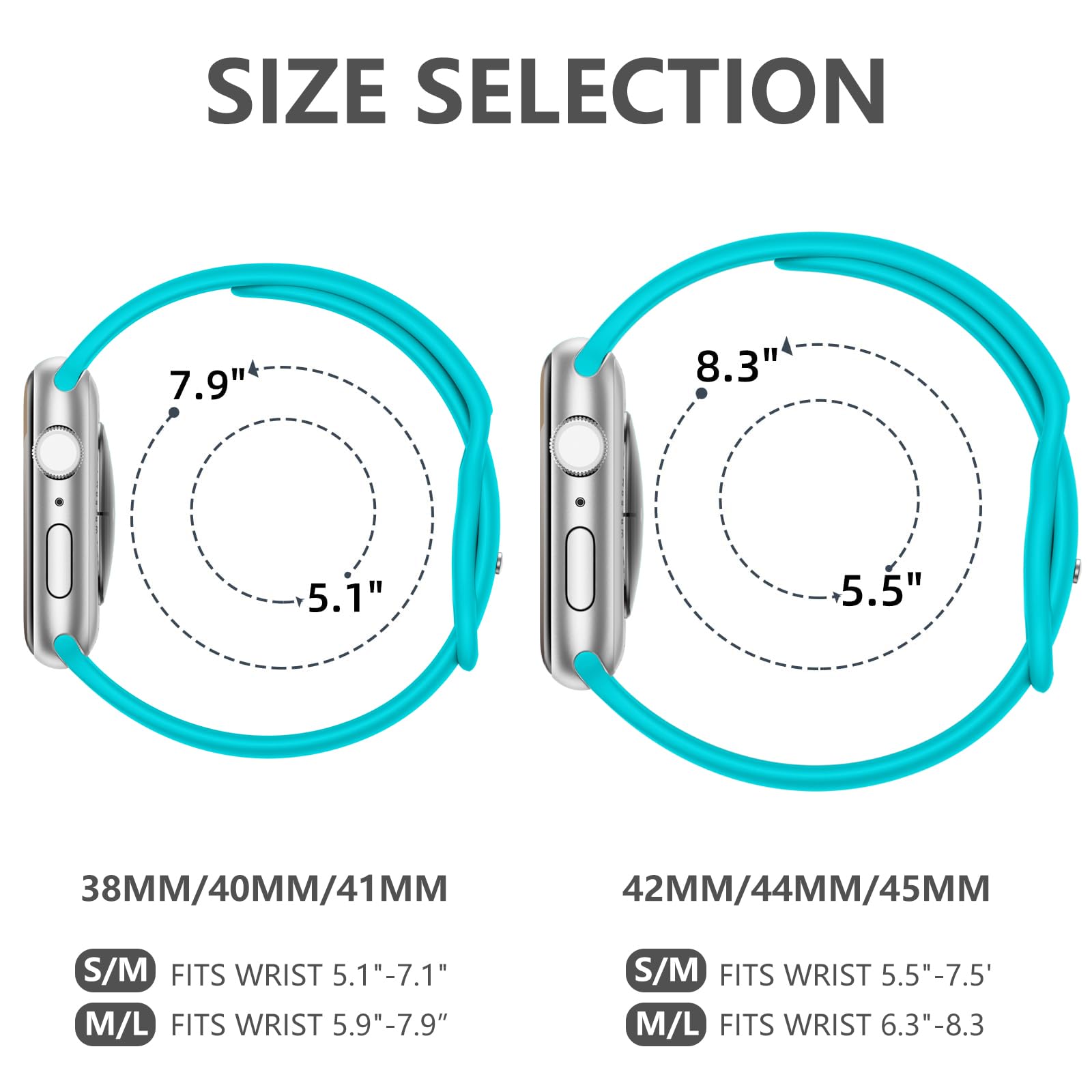 Imivio Sport Band Compatible With Apple Watch Band Women 38Mm 40Mm 41Mm 42Mm 44Mm 45Mm 49Mm For Women Men, Soft Silicone Waterpr