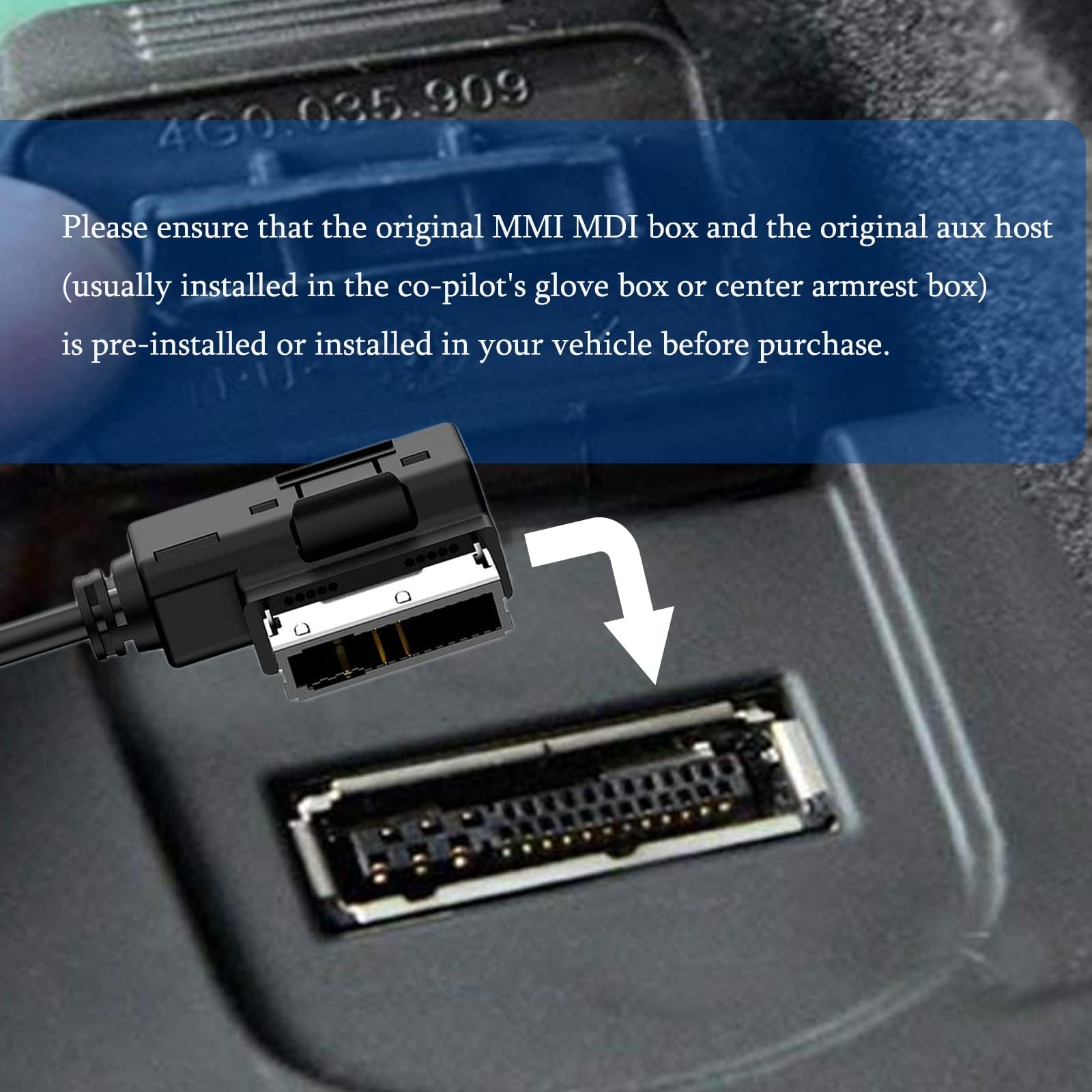 Mercedes Benz Audio Auxiliary Input Male Cable, Hain 3.5Mm Aux In Adapter For Mb W203 Ac289