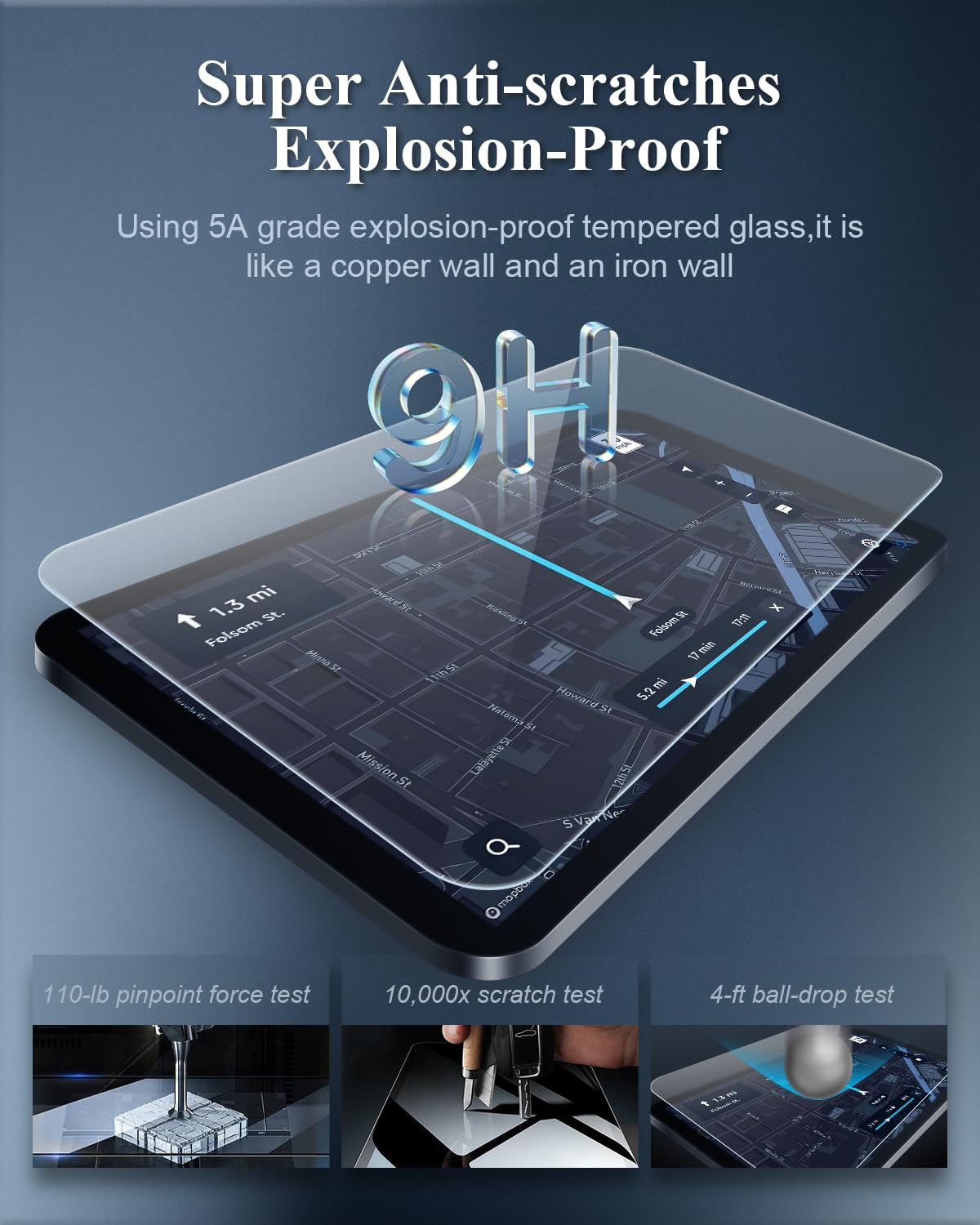 Bibibo Compatible With 2024 Toyota Tacoma Screen Protector 2024 Toyota Tacoma Limited /Trailhunter/Trd Pro 14'' Tempered Glass P