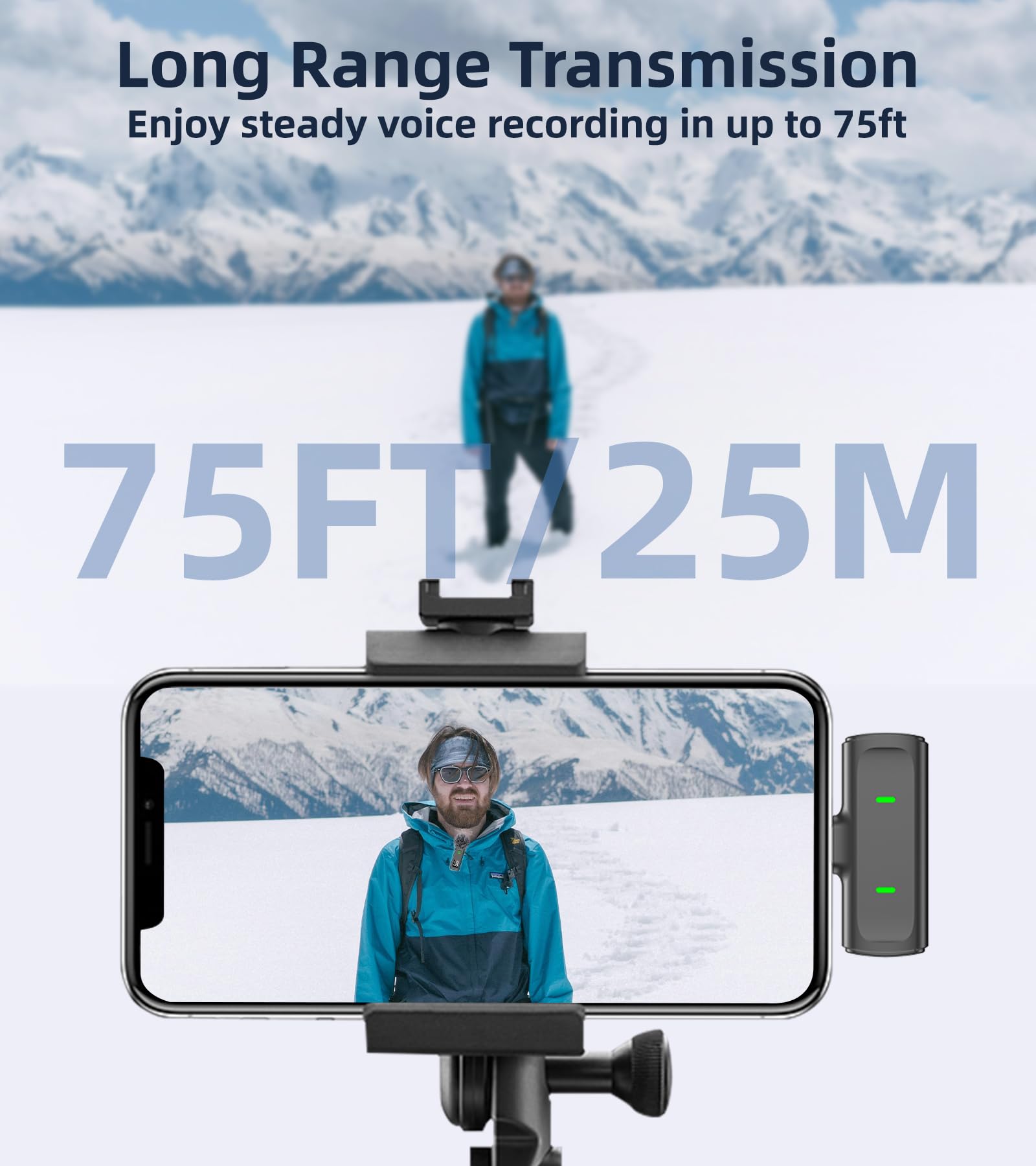 Wireless Lavalier Microphone For Iphone Usb C Lav Mic For Iphone 15 16 Android Phone Microphone Video Recording Tiktok Vlog Nois