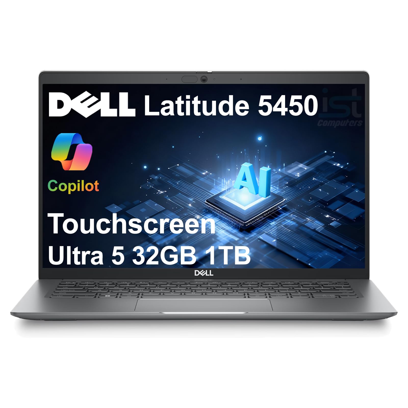 Dell Latitude 5450 5000 Business AI PC Laptop (14 FHD Touchscreen, Intel 12-Core Ultra 5 135U (> i7-1355U), 32GB DDR5 RAM, 1TB S