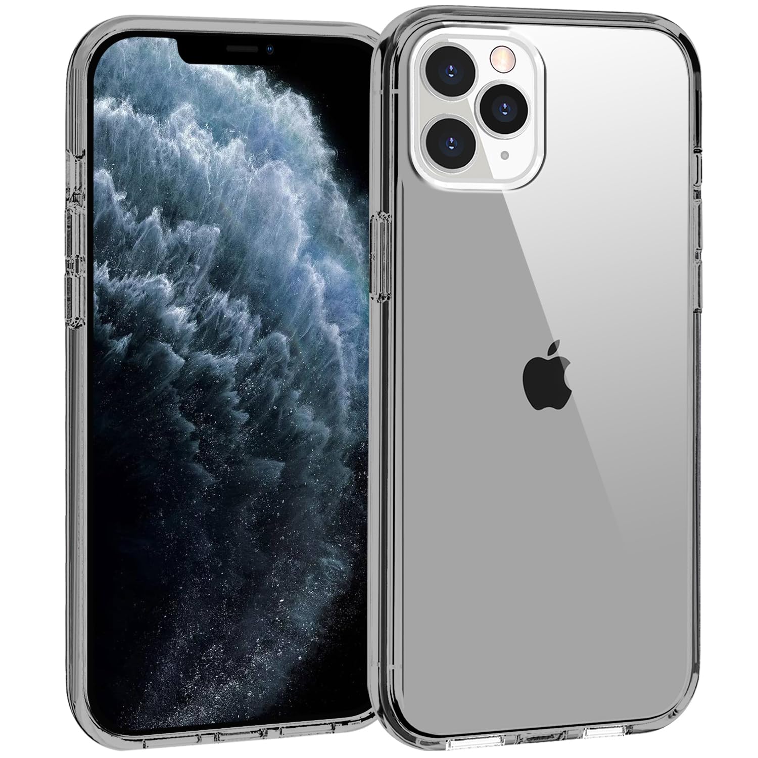 Tenoc Phone Case Compatible With Iphone 11 Pro Max, Gray Case Clear Shockproof Protective Bumper Slim Cover For 6.5 Inch