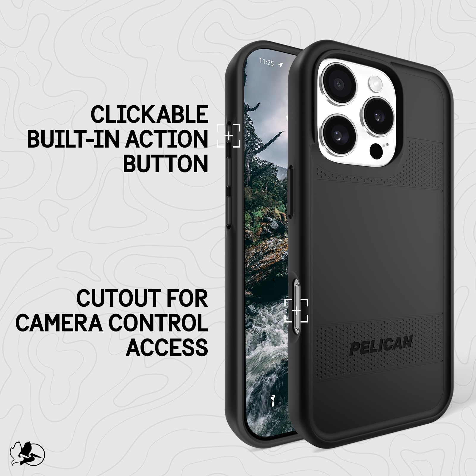 Pelican Protector Iphone 16 Pro Case [Compatible With Magsafe] Rugged Magnetic Phone Case With 16Ft Military Grade Drop Protecti