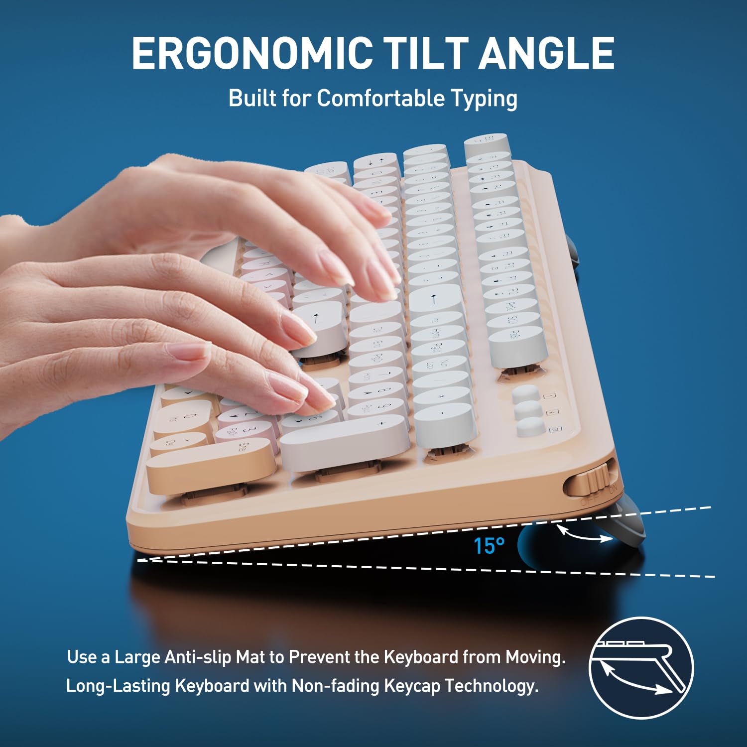 Tkvpjyyi 2.4Ghz Wireless Keyboard And Mouse Set With Switch Button Full Size Keyboard Compatible For Laptop/Pc/Notebook/Smart Tv