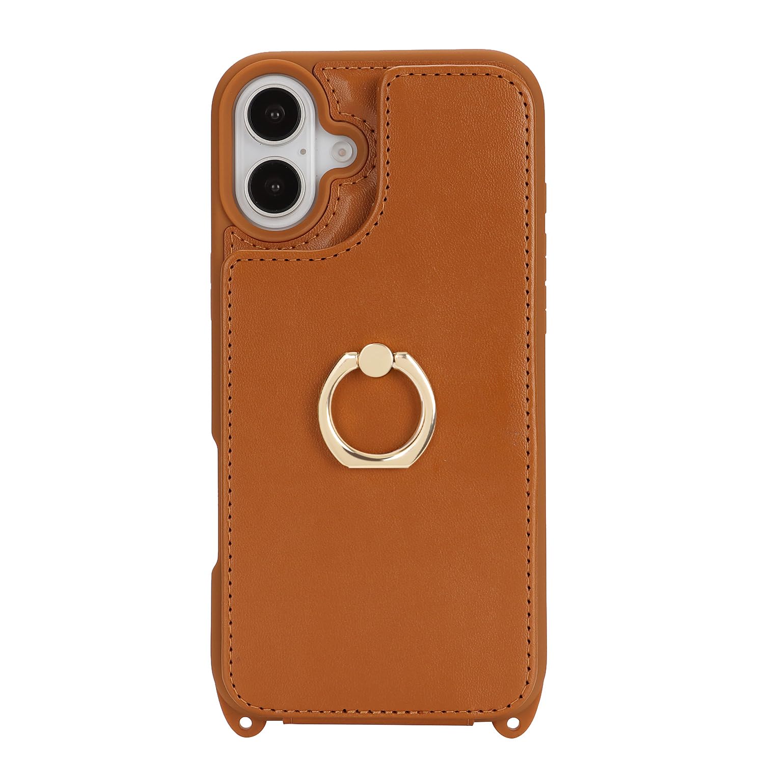 Lipvina For Iphone 16 Case With Card Holder And Strap For Women,Crossbody Lanyard,Ring Stand,Snap Clasp,Cute Phone Wallet Cases