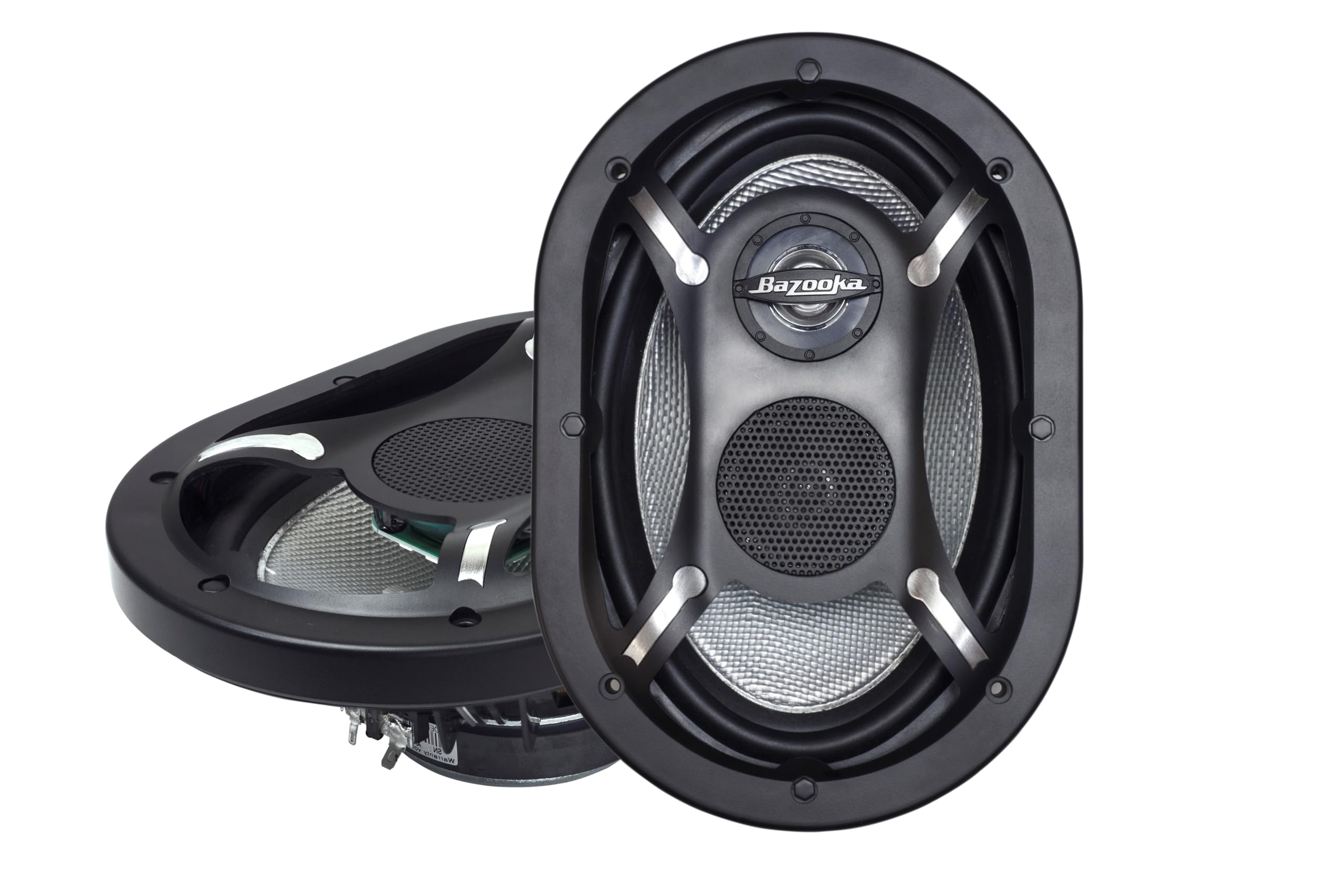 Bazooka | Marine 3-Way Coax Speaker Kit | 4-Piece 6X9In Led Speakers | Plug-And-Play Rgb Led Controller And Remote (4Pc 6X9In Sp