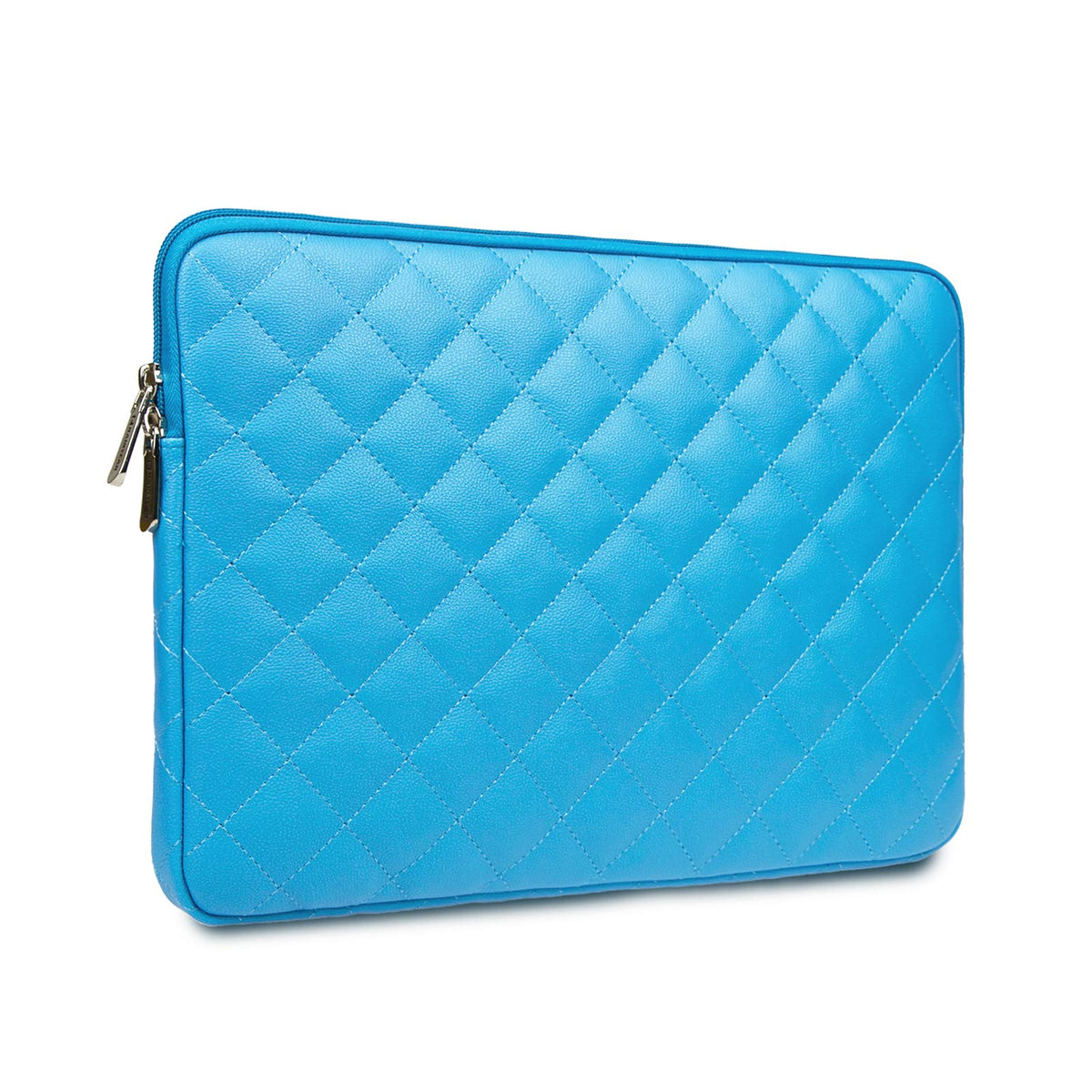 15 Inch Laptop Sleeve Diamond PU Leather Case Protective Shockproof Zipper Cover Carrying Bag Specially Compatible with 15.4'' MacBook Pro, Surface Laptop 3/4 15', New XPS 15 Touch (Blue)