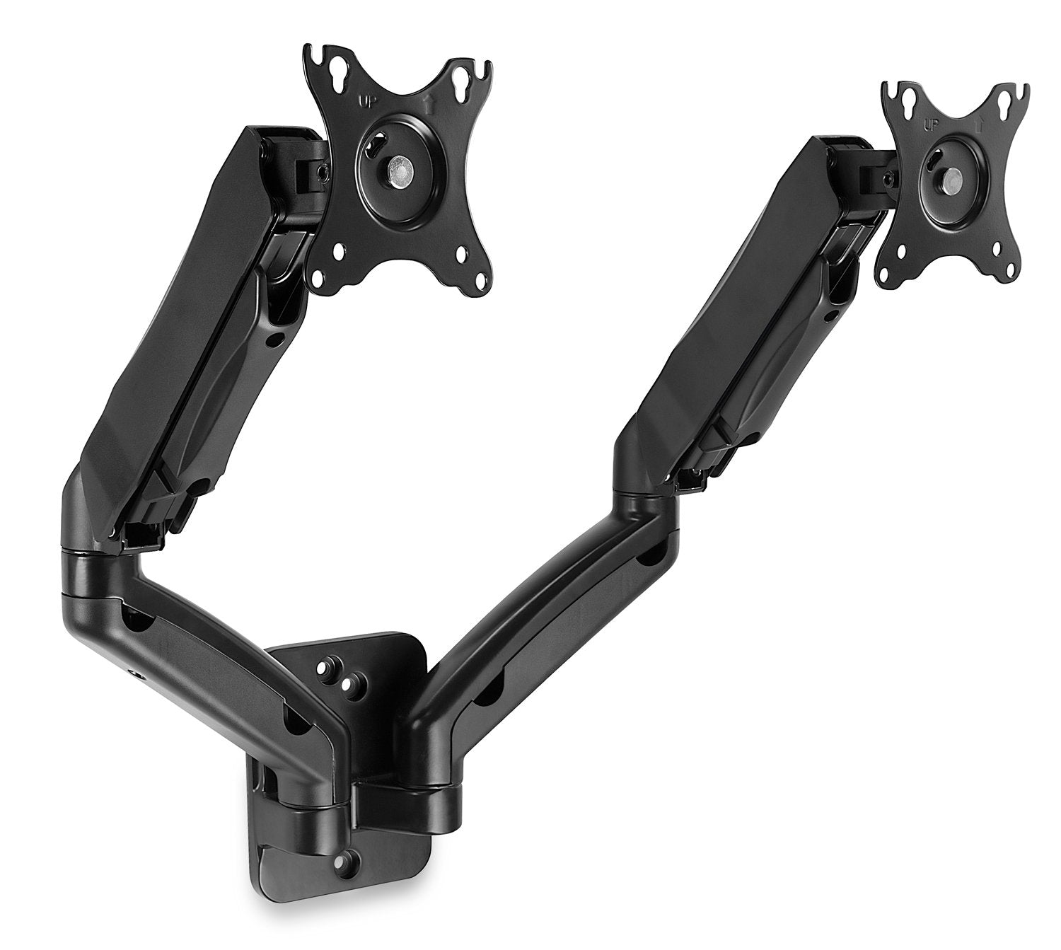 Mount It! Dual Monitor Wall Mount Arms | Double Monitor Wall Mount | Two Full Motion Adjustable Articulating Gas Spring Arms | F