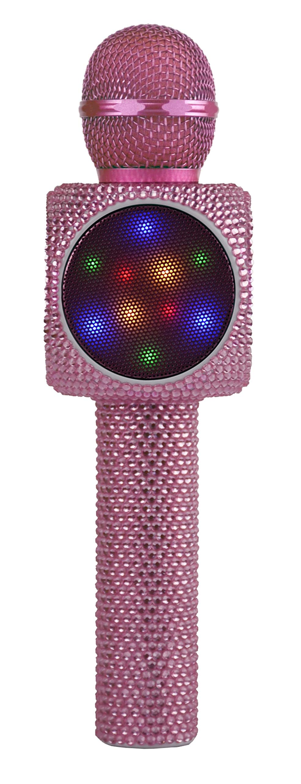 Wireless Express   Sing Along Bling Bluetooth Karaoke Microphone And Bluetooth Stereo Speaker All In One (Pink Bling)