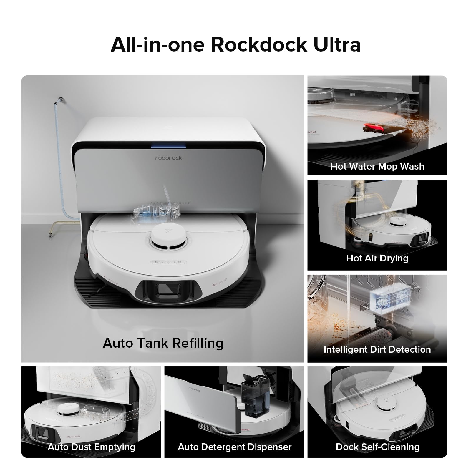 Roborock S8 Max Ultra With Auto Water Refilling And Drainage System Robot Vacuum And Mop, Flexiarm Design, Smart Dirt Detection,
