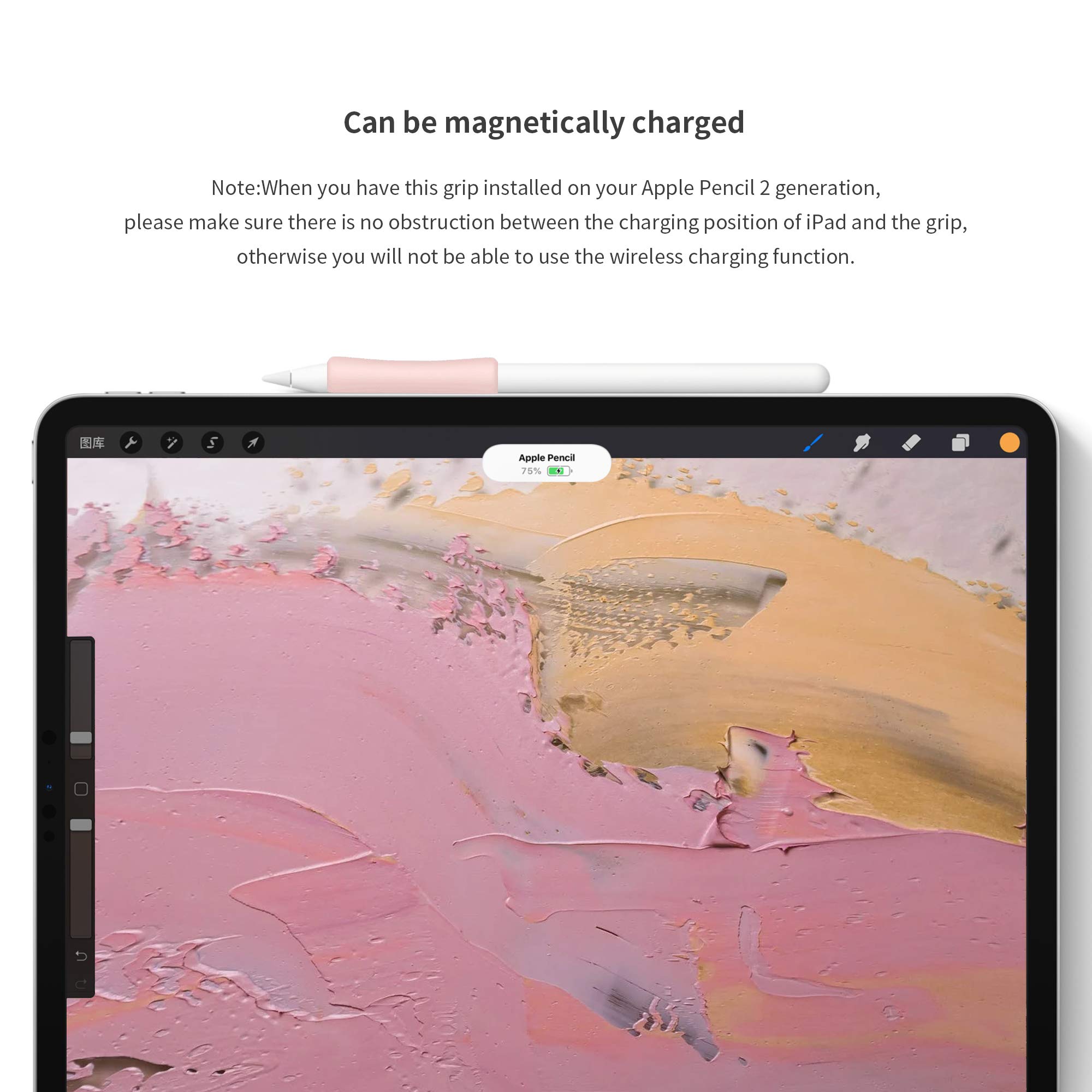 3 Pack Pink Ipencil Grips Case Cover Ergonomic Silicone Sleeve Holder Compatible With Apple Pencil 2Nd Generation, Ipad Pro 11 1