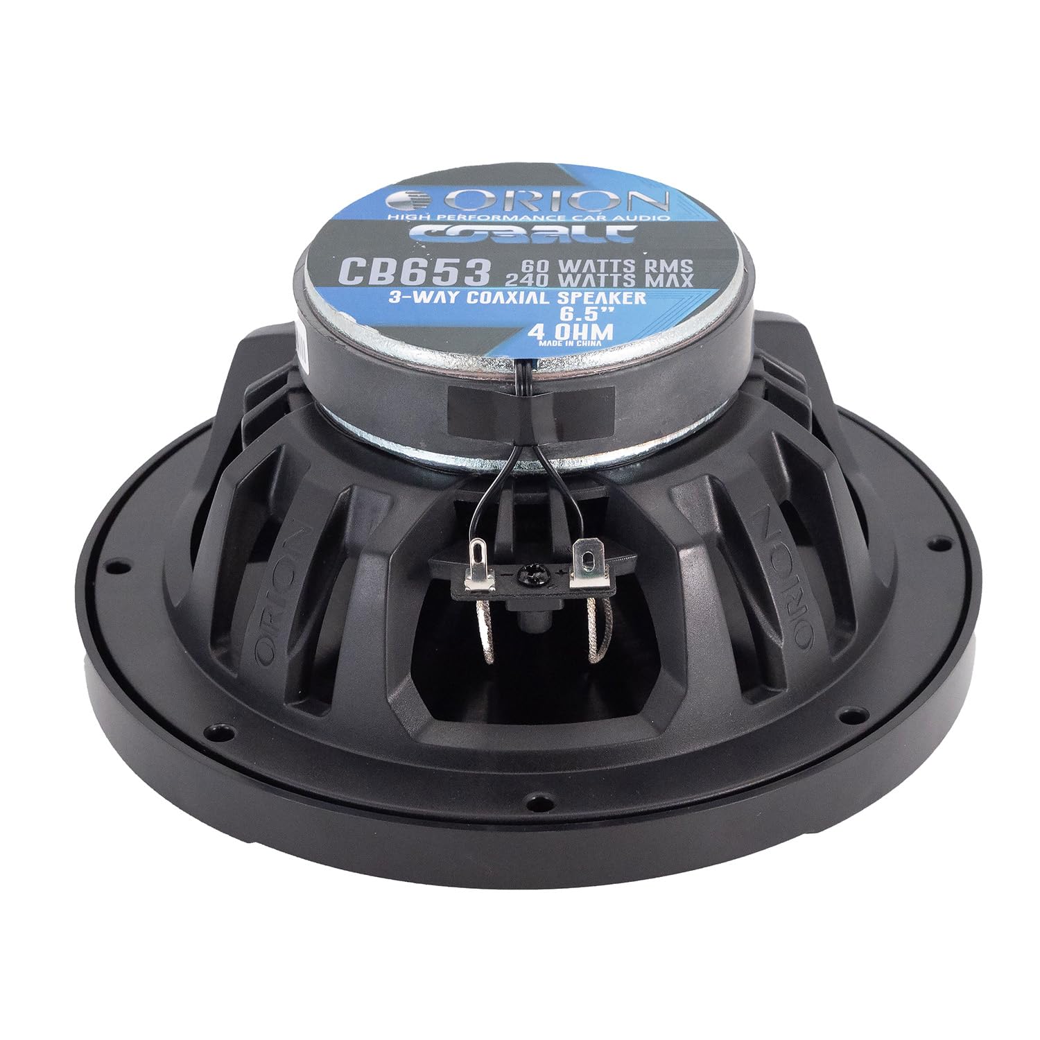 Orion Cobalt Series Cb653 6.5    3-Way Coaxial Car Speakers, 240W, 4 Ohms, Full Range, Enhanced Bass, Polypropylene Cone & Butyl