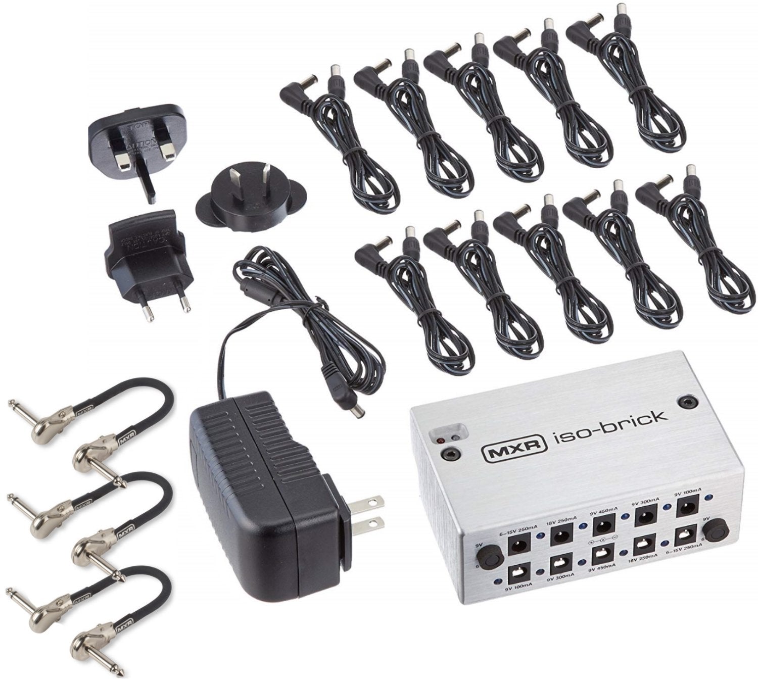 MXR M238 Iso-Brick Power Supply with 3 Patch Cables