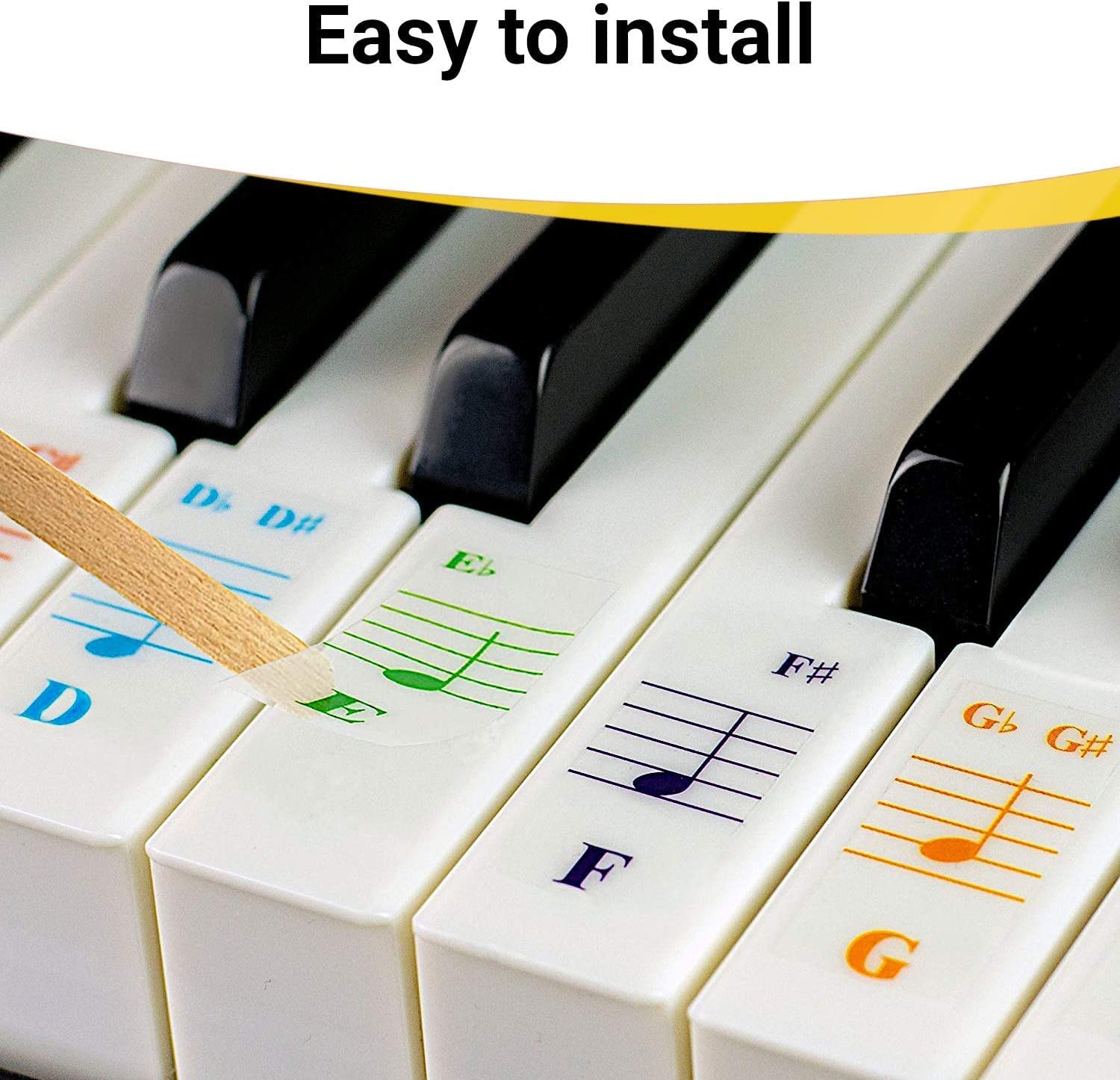 Piano Lessons Book2 And Color Coded Note Stickers: Piano Music Lesson And Guide Book For Kids And Beginners; Designed And Printe
